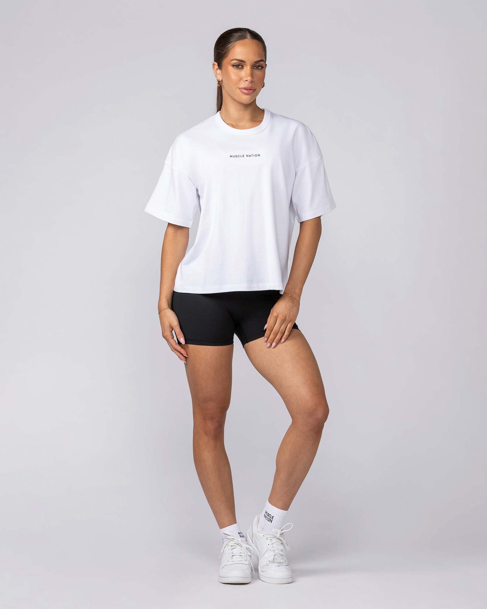 Boxy Fit Tee - White