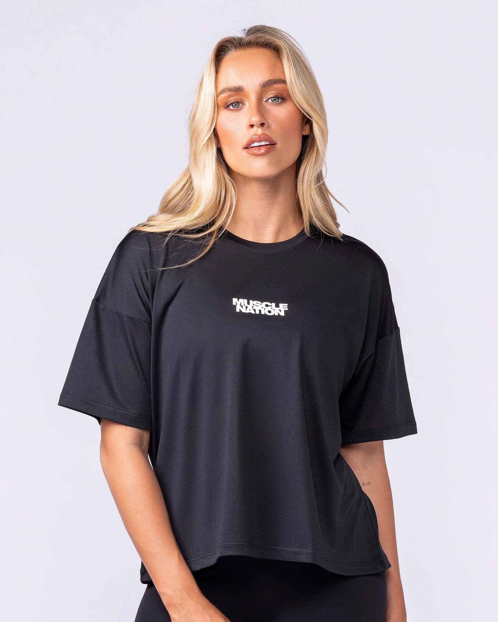 Boxy Training Tee - Black
