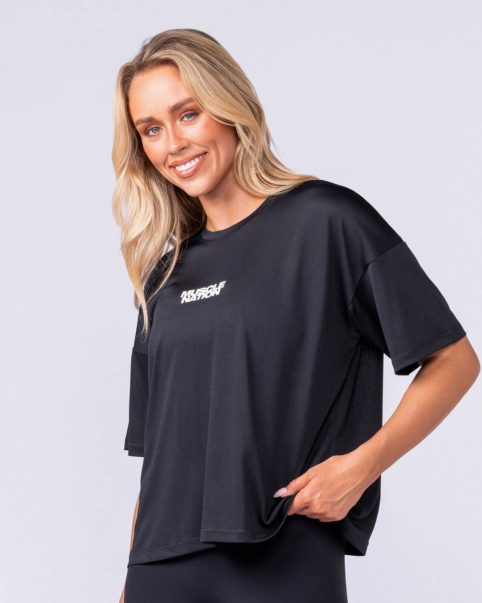 Boxy Training Tee - Black