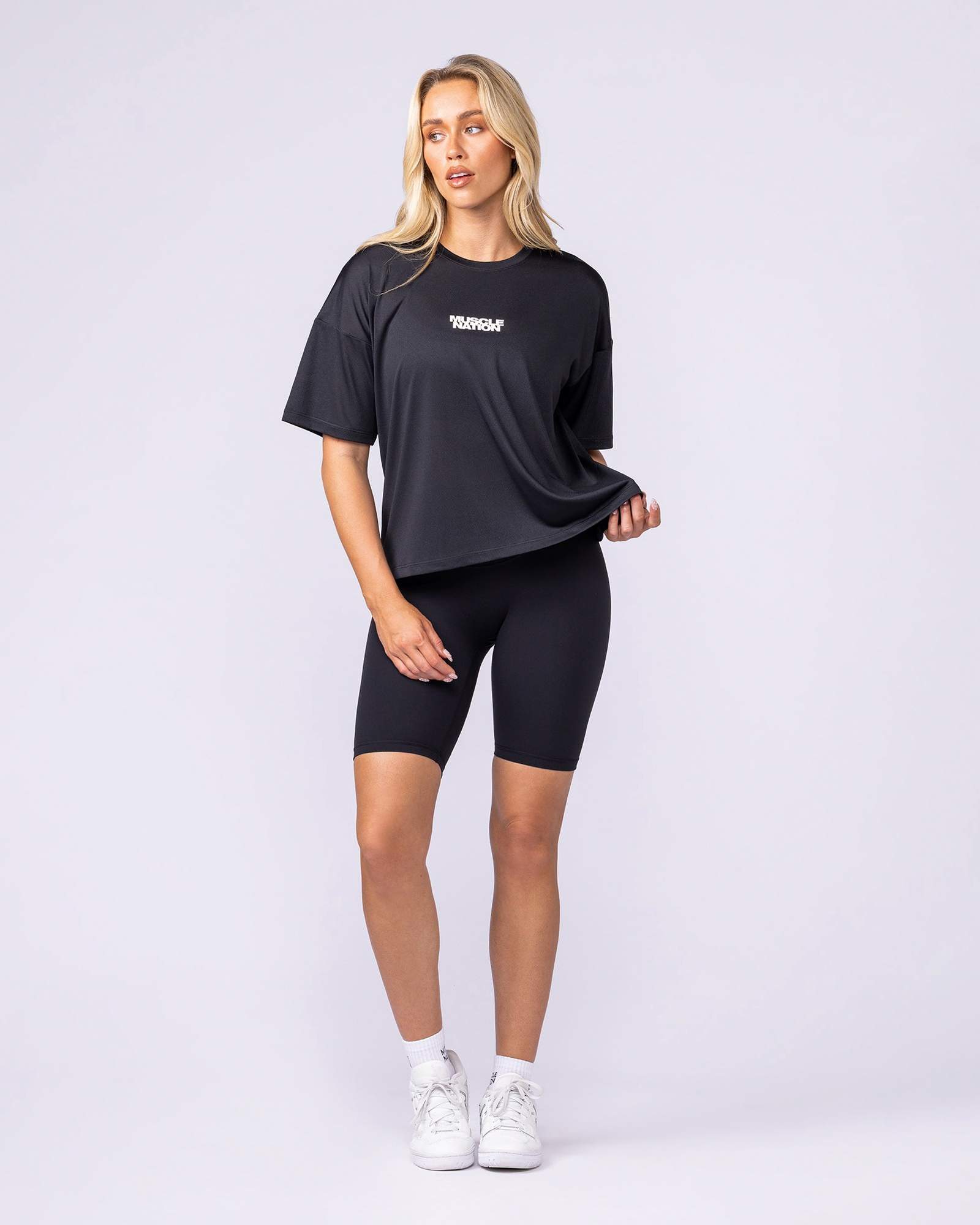 Boxy Training Tee - Black