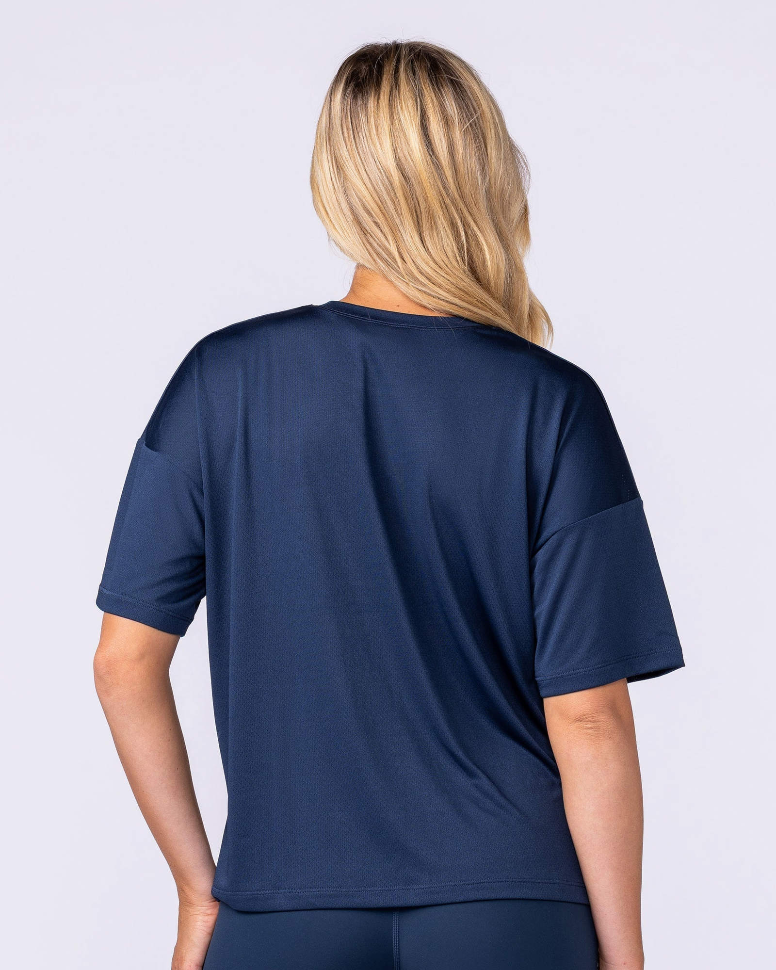 Boxy Training Tee - Navy