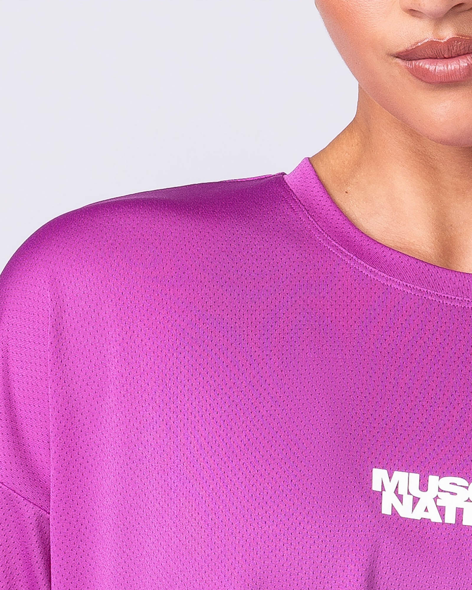 Boxy Training Tee - Radiant Orchid