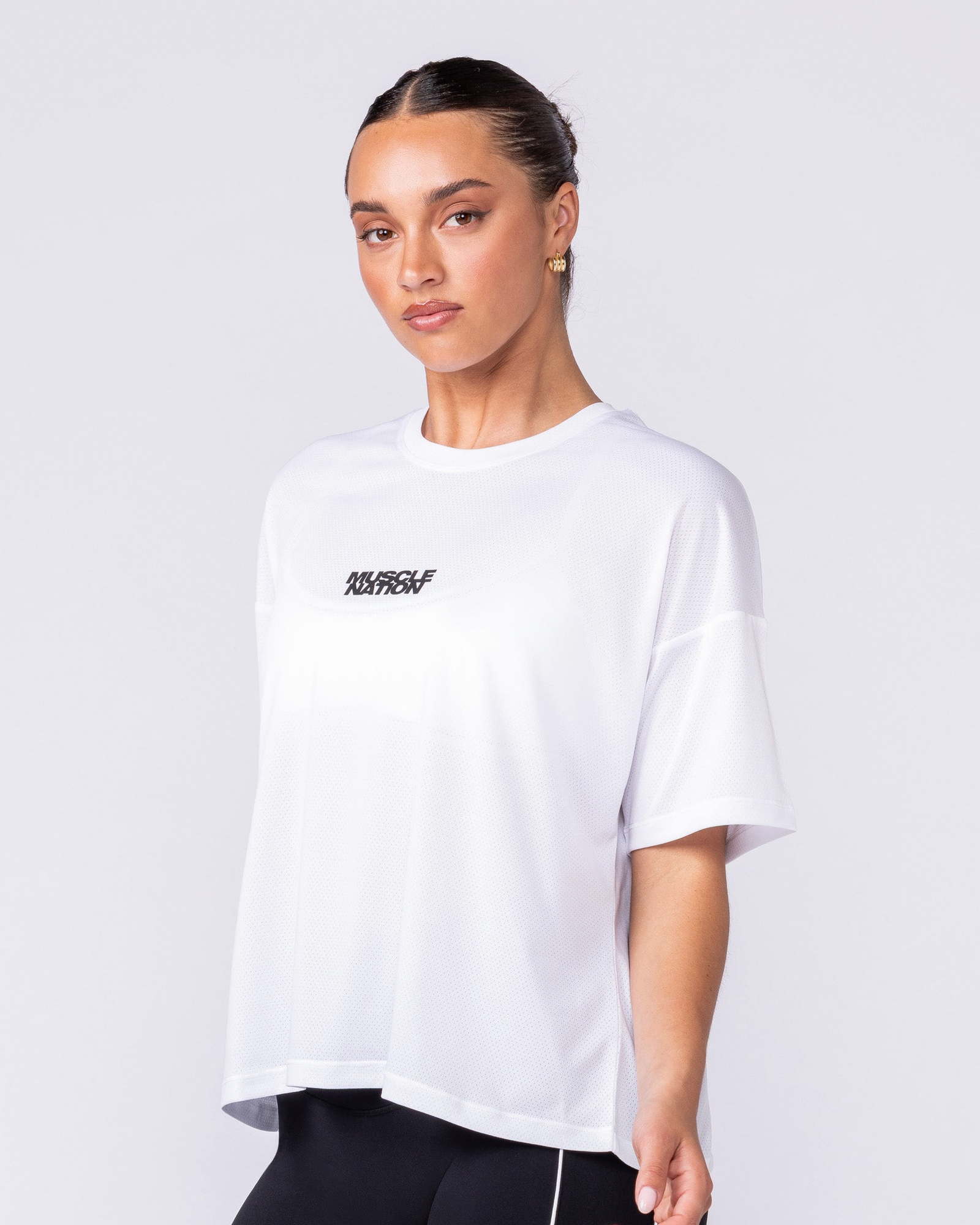 Boxy Training Tee - White