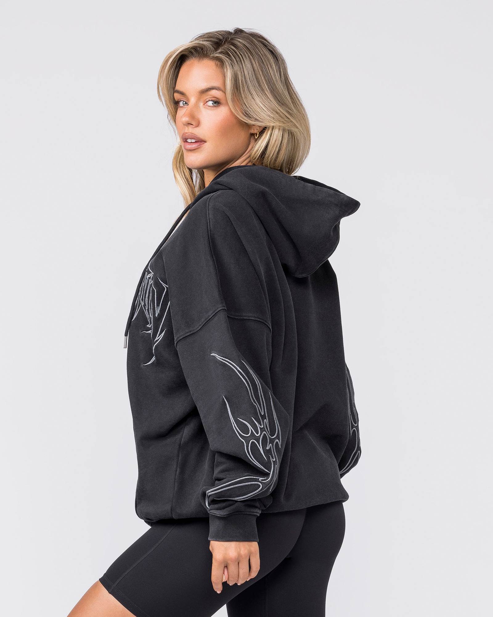 Breakout Vintage Zip Hoodie - Washed Black