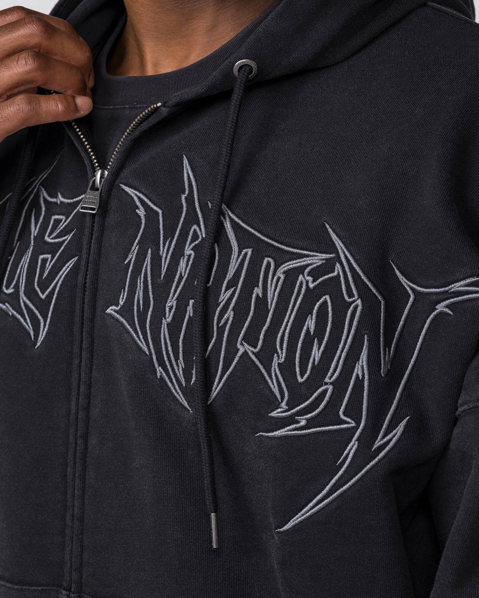Breakout Vintage Zip Hoodie - Washed Black