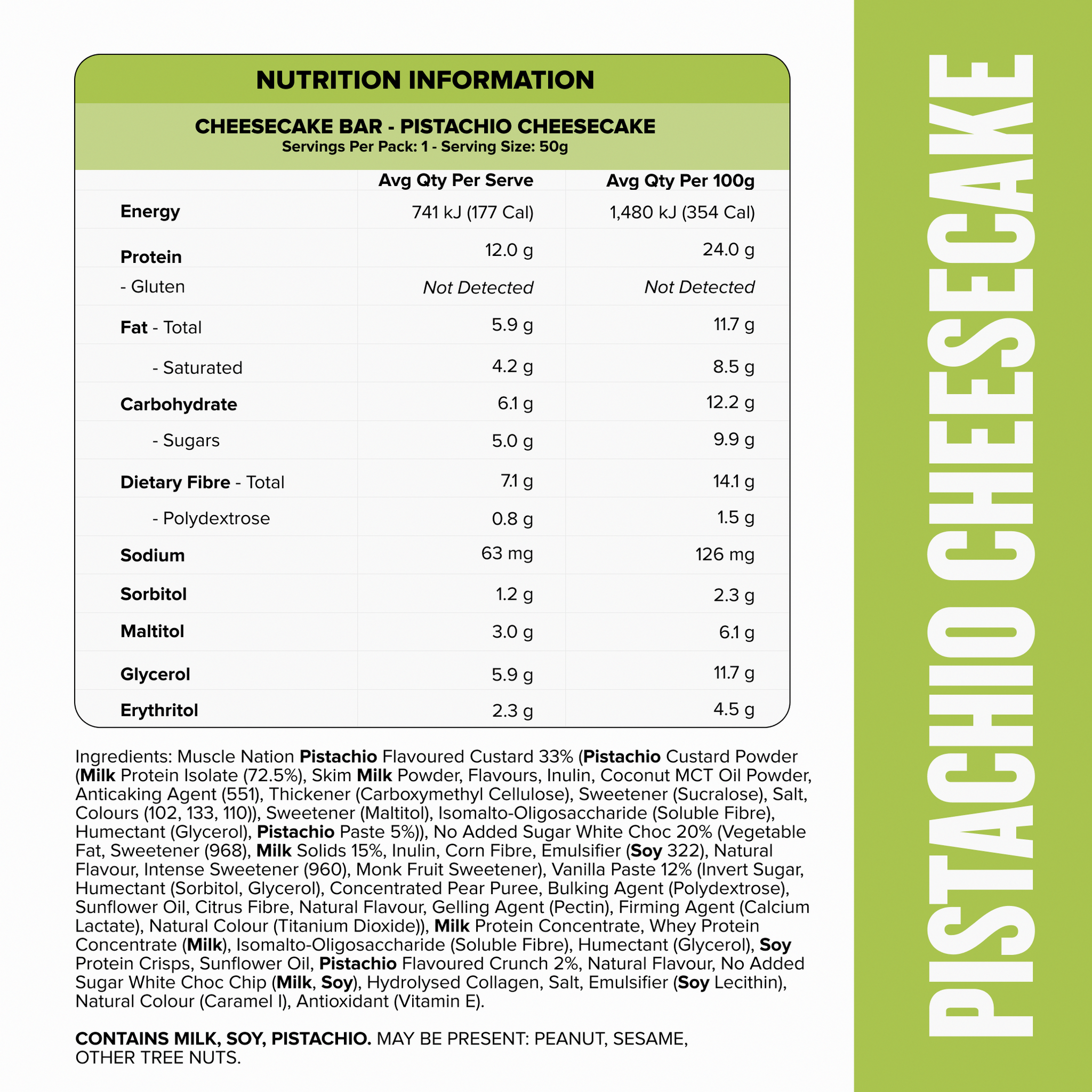 MN x PISTACHIO PAPI Protein Bar - Pistachio Cheesecake - Box of 12