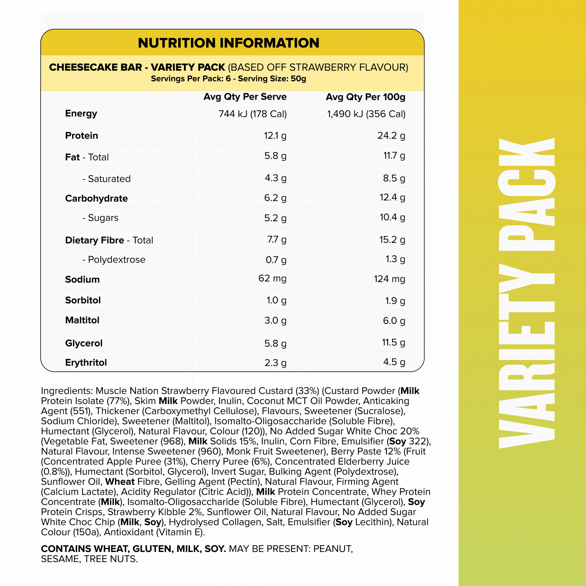 CHEESECAKE Protein Bar - CHEESECAKE Variety Pack - 6 Bars