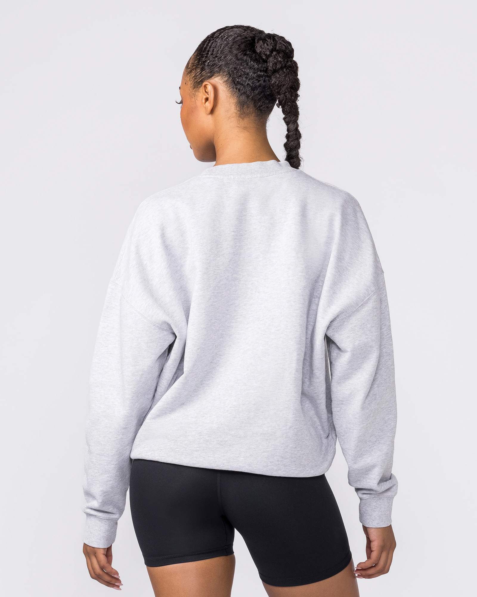 Collective Boxy Pullover - Light Grey Marl