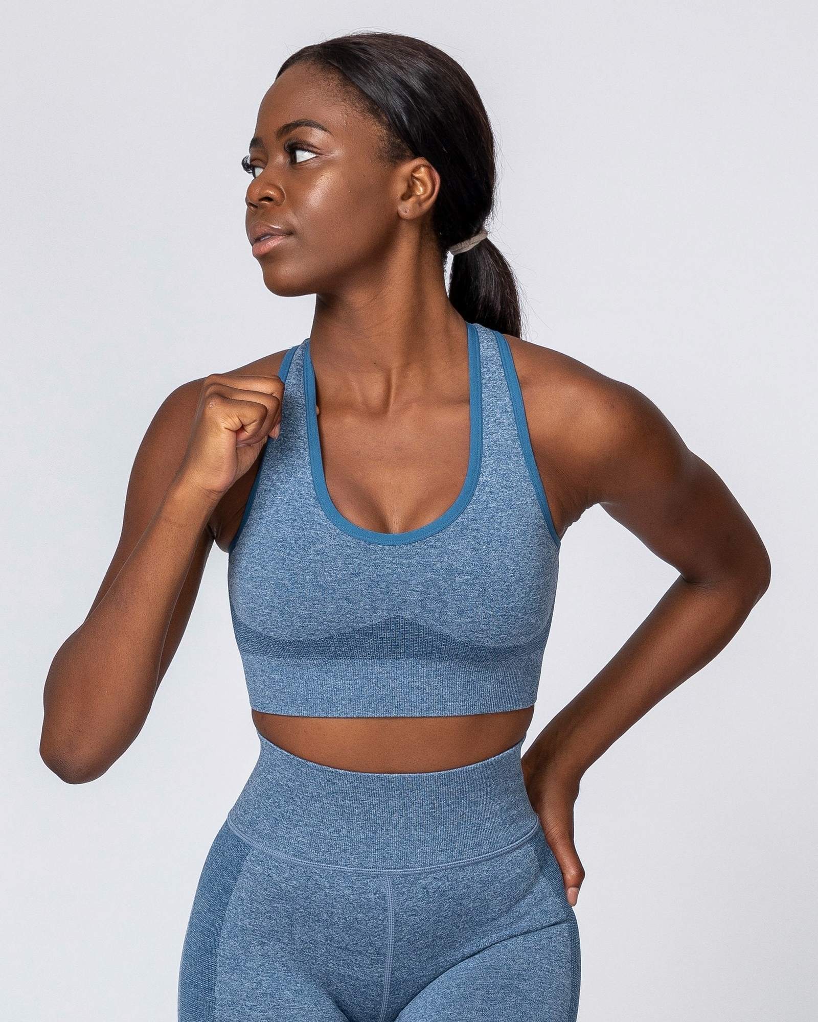 Comfort Seamless Bra - Navy Marl