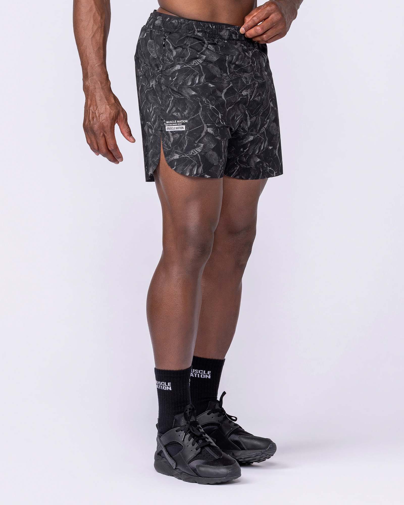 Compete 3" Run Shorts - Tree Camo Monochrome