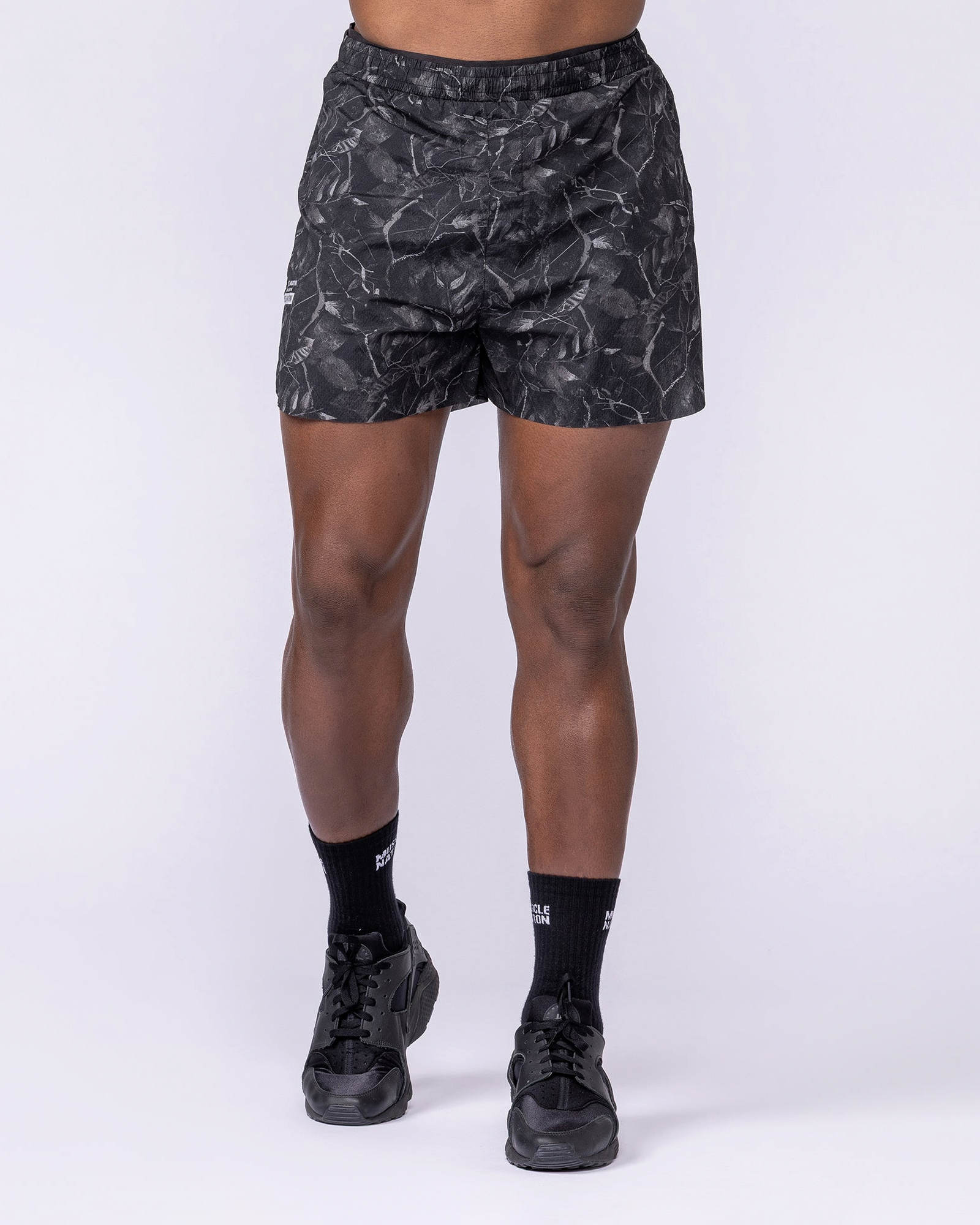 Compete 3" Run Shorts - Tree Camo Monochrome