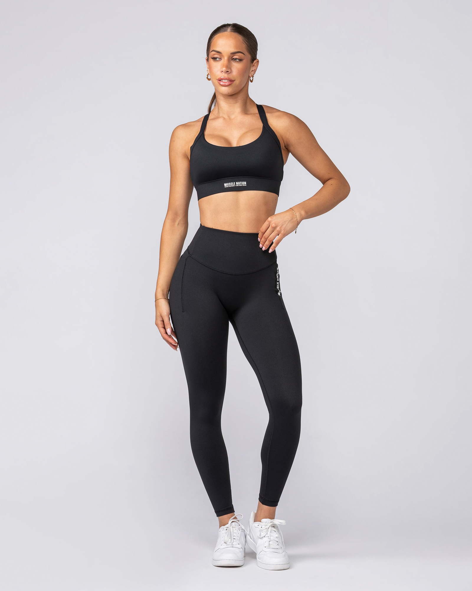 Core Pocket Ankle Length Leggings - Black