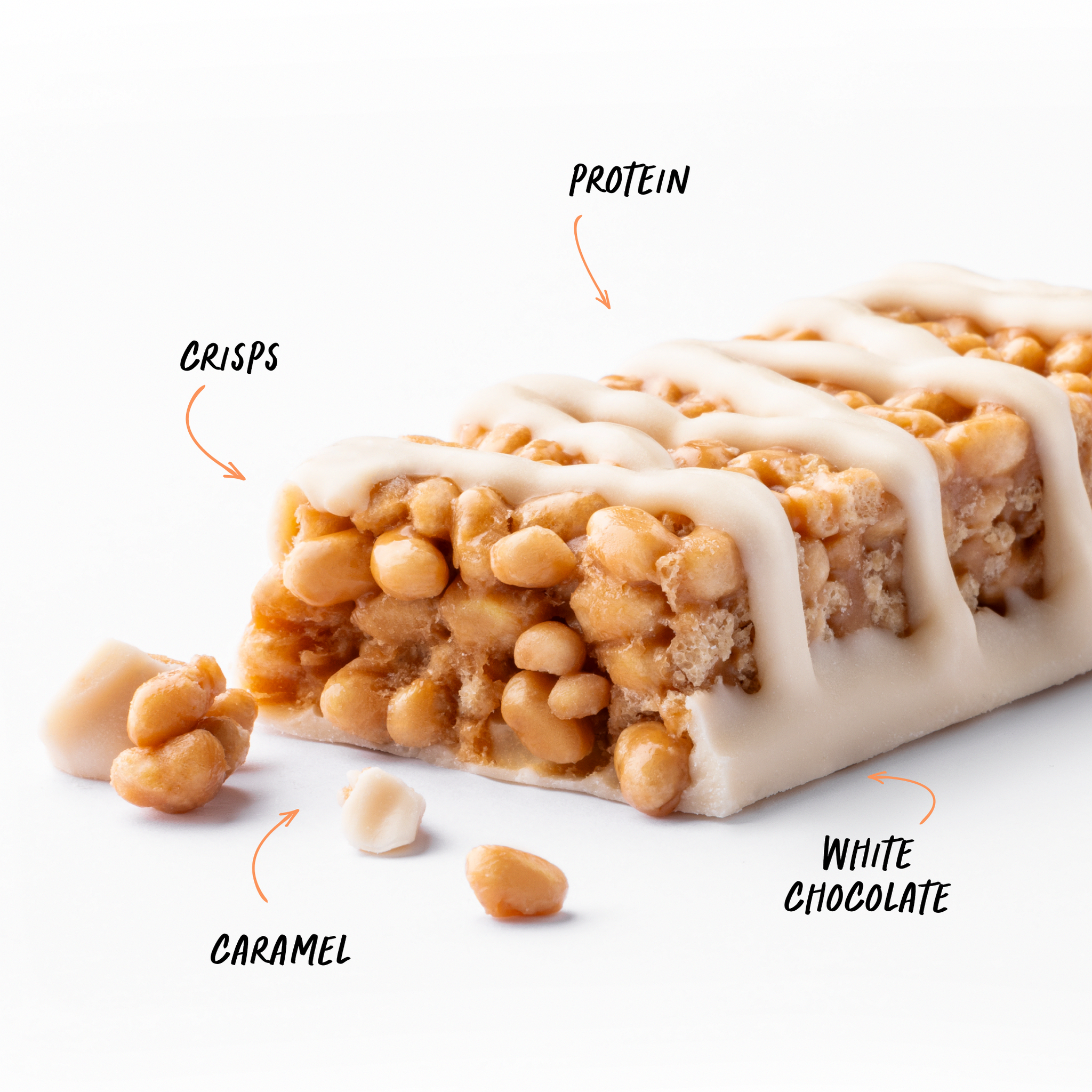 CRISP Protein Bar - White Choc Caramel - Box of 12