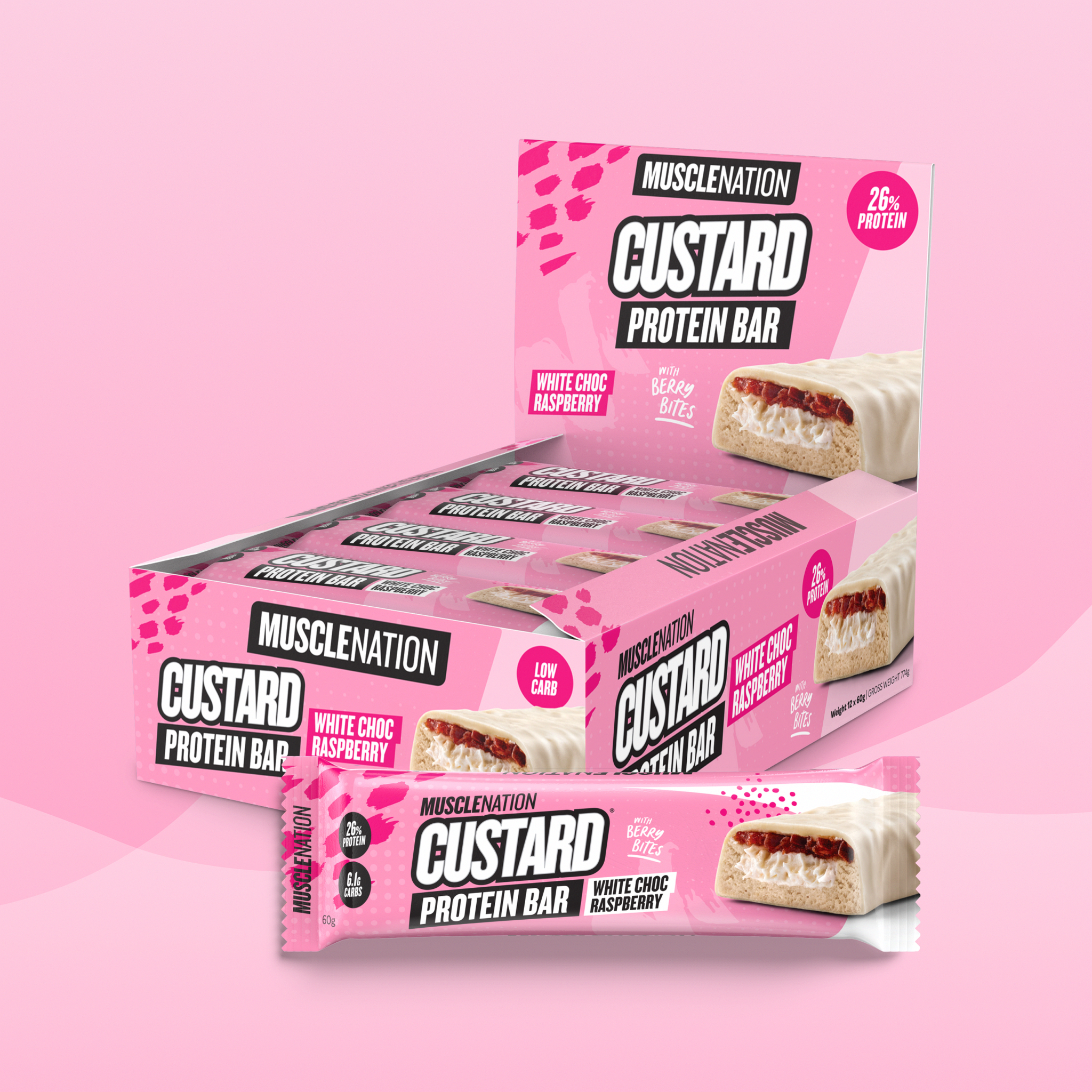 White Choc Raspberry - Box of 12