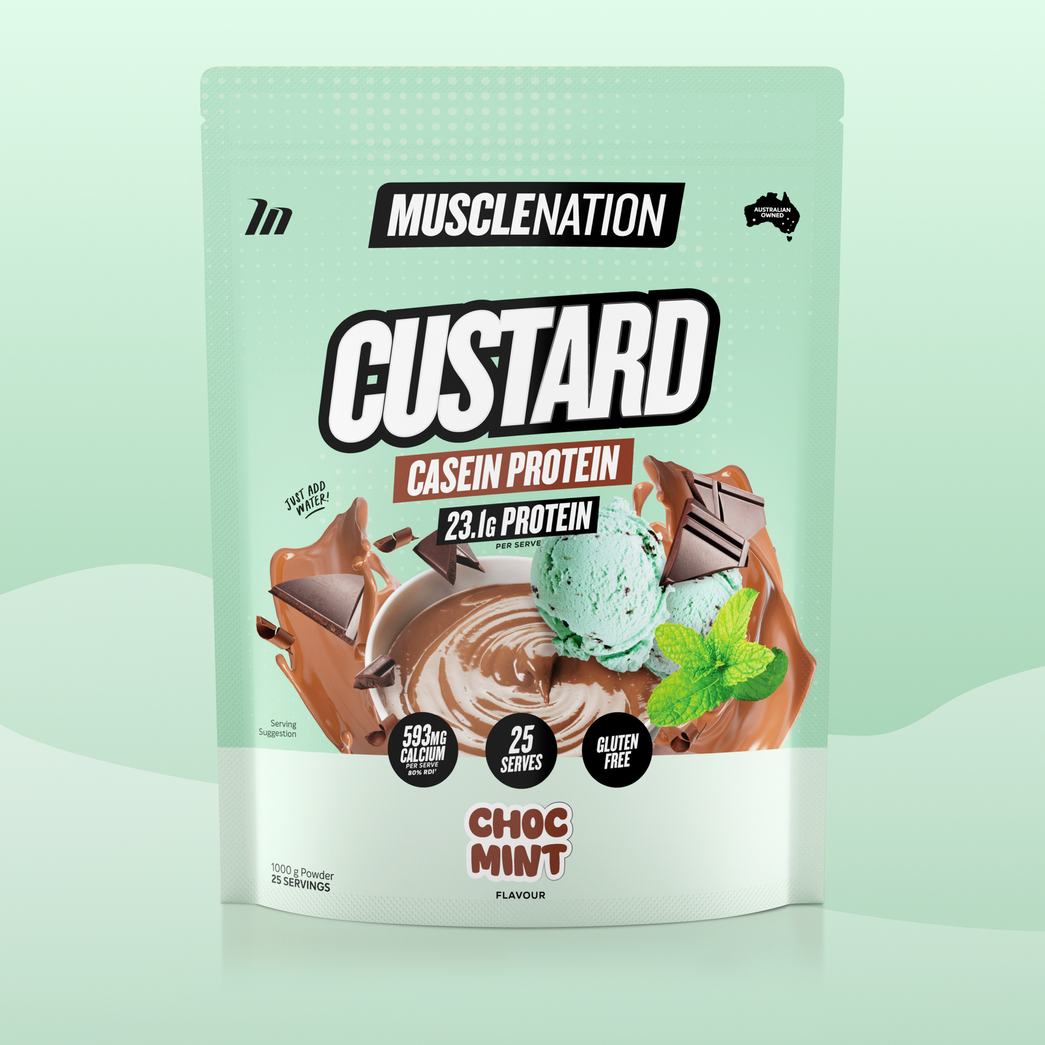 CUSTARD Casein Protein - Choc Mint - 25 serves