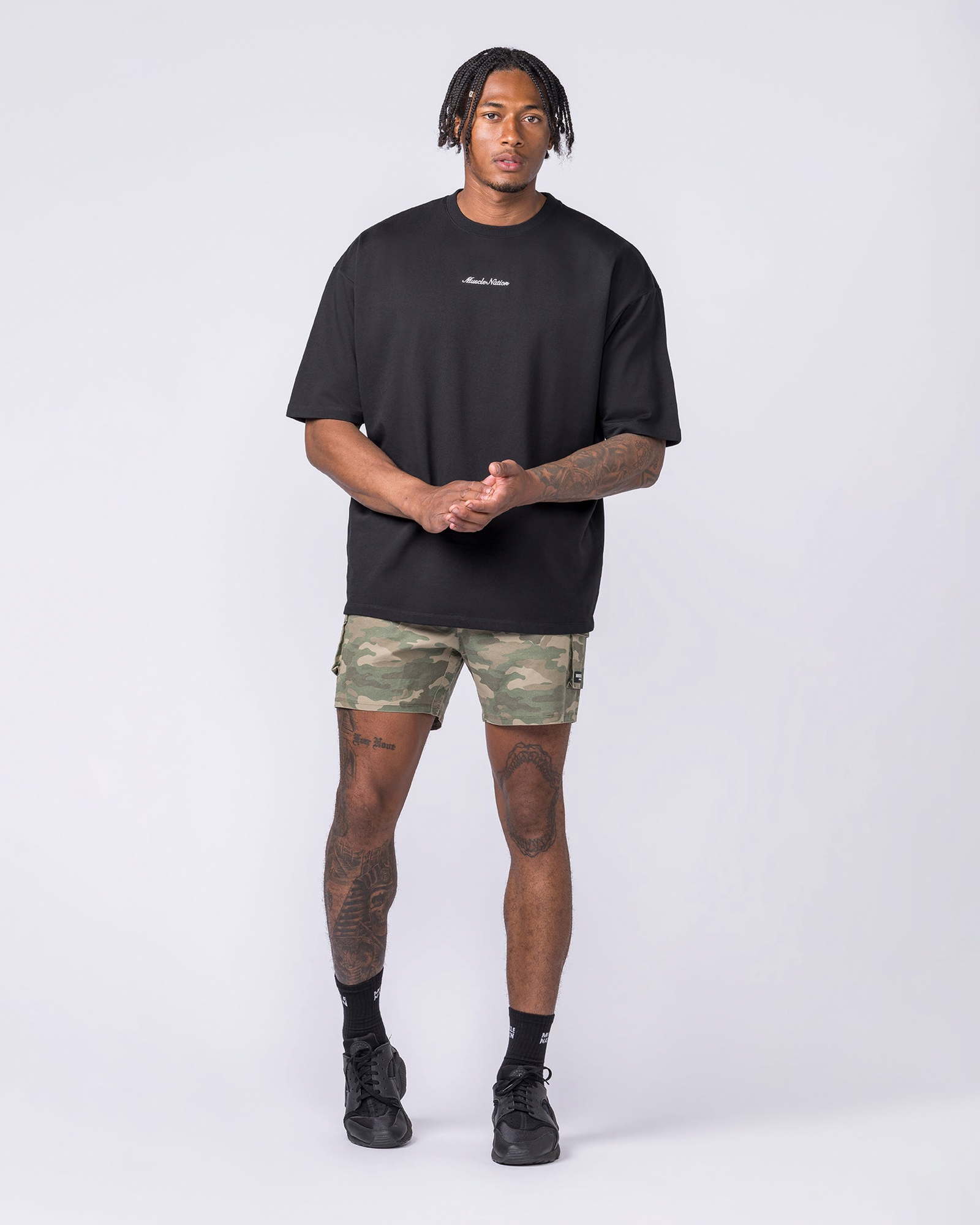 Daily Cargo 5" Shorts - Washed Camo Print