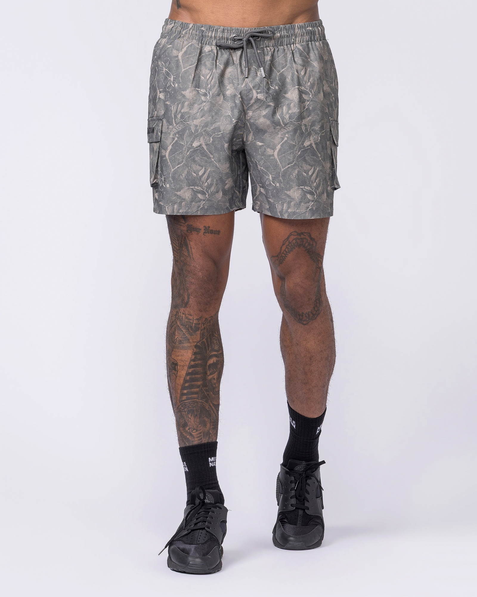 Daily Cargo 5" Shorts - Washed Tree Camo Grey