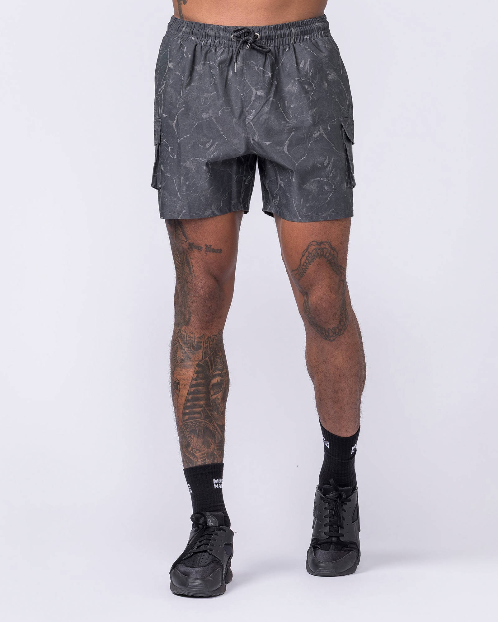 Daily Cargo 5" Shorts - Washed Tree Camo Monochrome