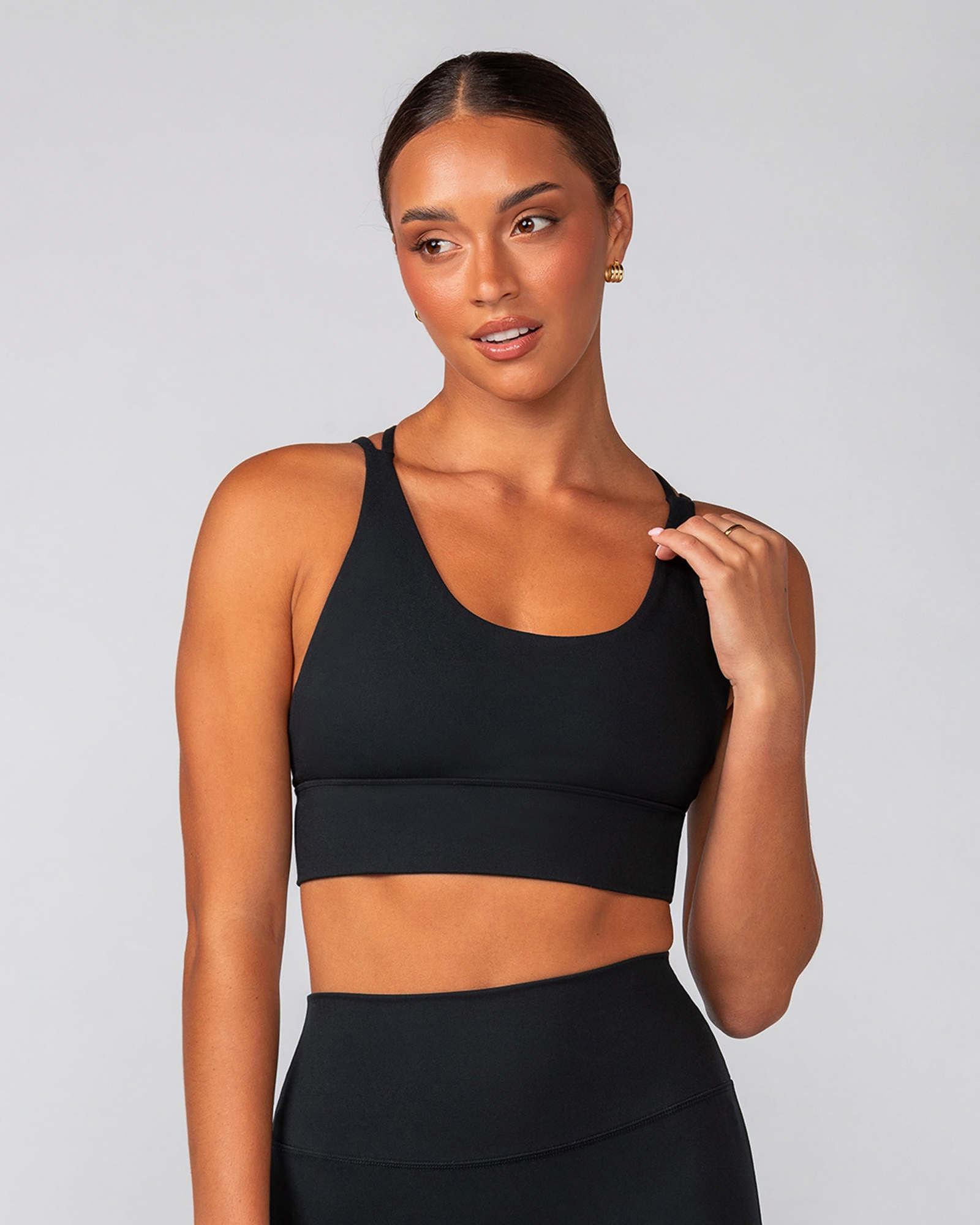 Dash Longline Bra - Black