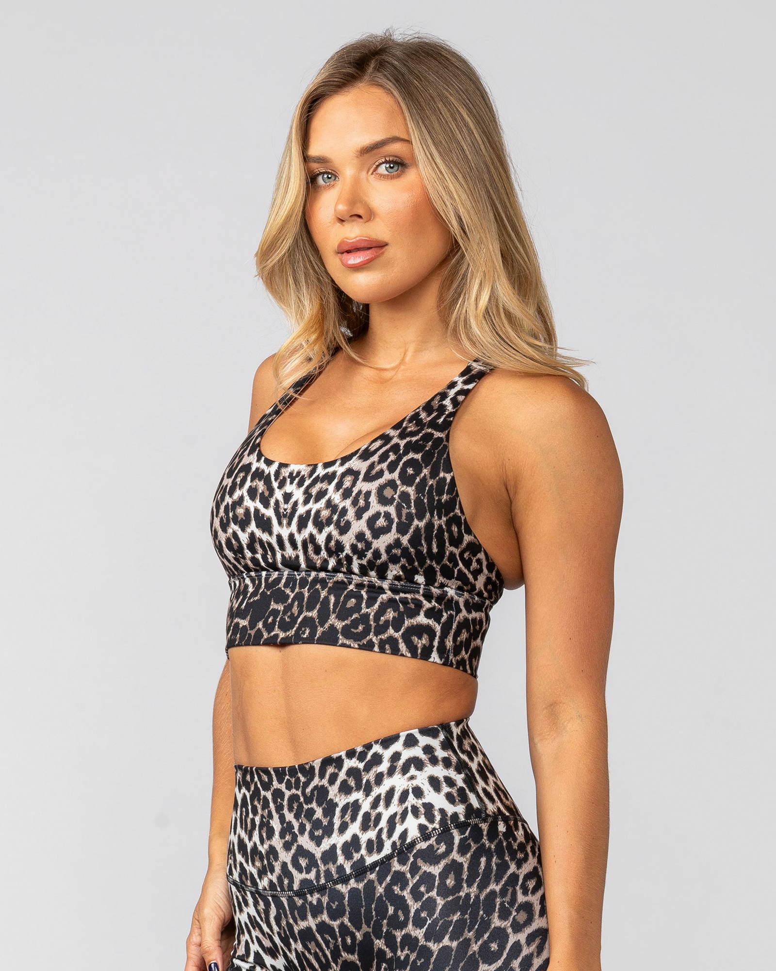 Dash Longline Bra - True Leopard Print