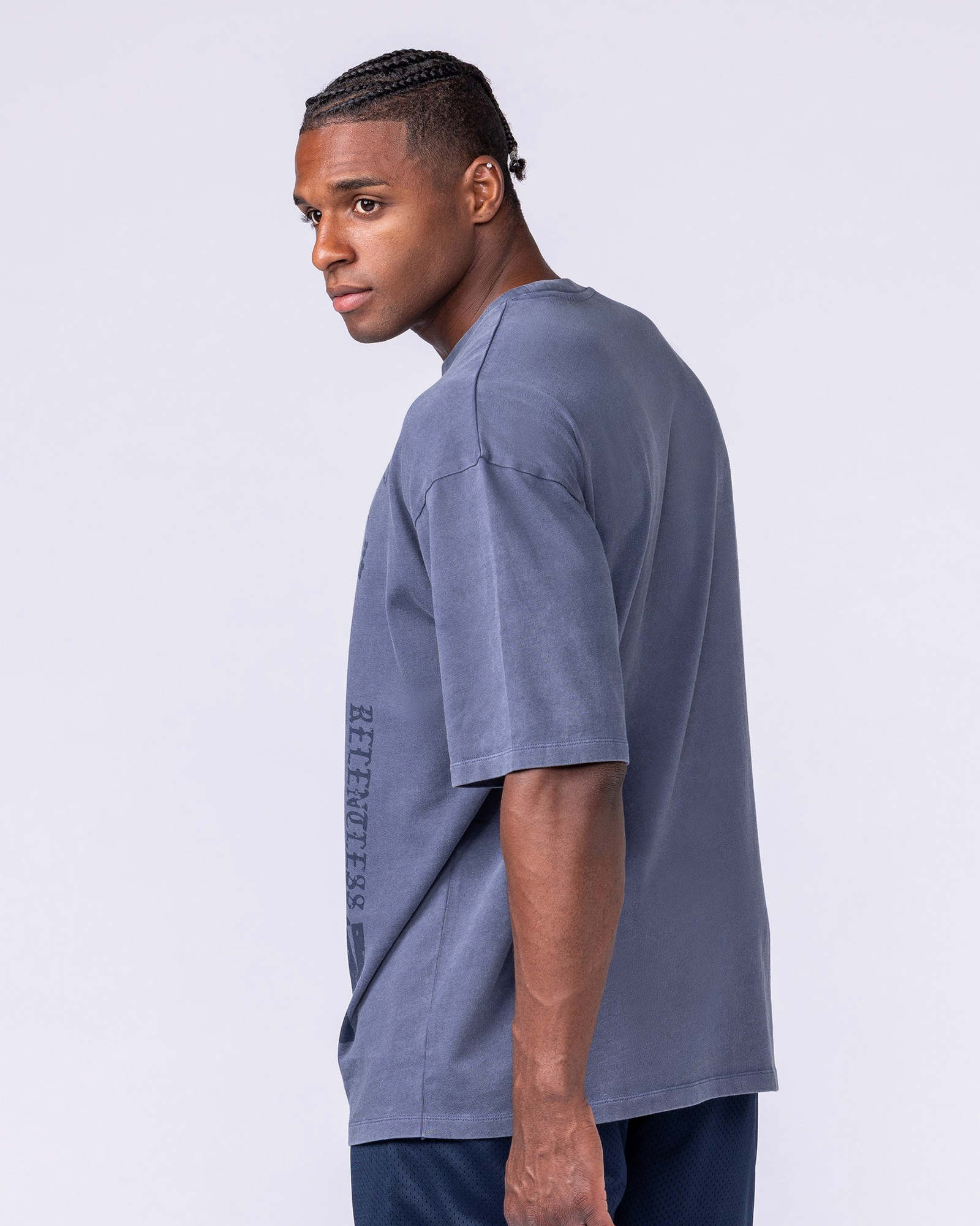 Doberman Oversized Vintage Tee - Washed Atlantis