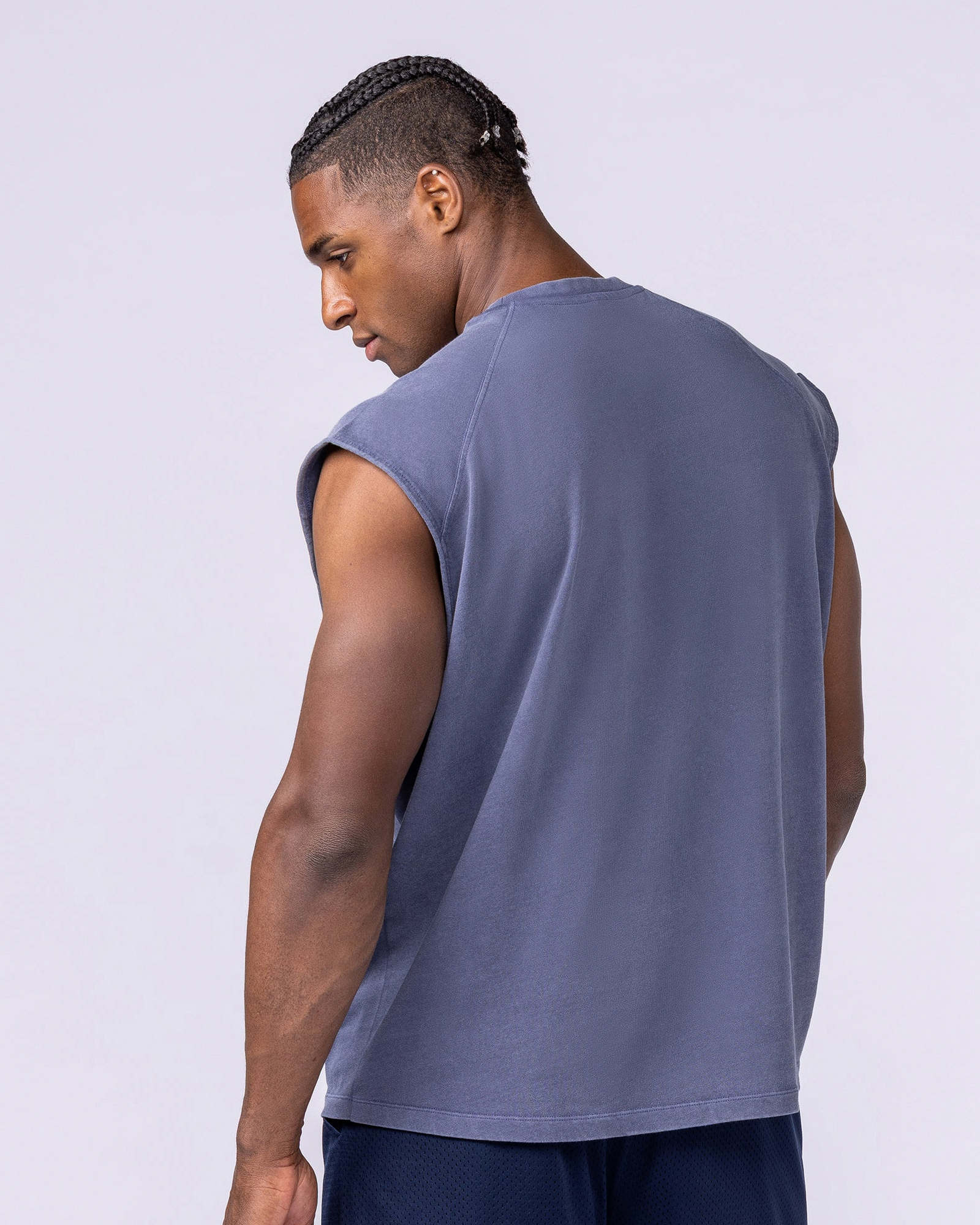 Doberman Vintage Boxy Muscle Tank - Washed Altantis