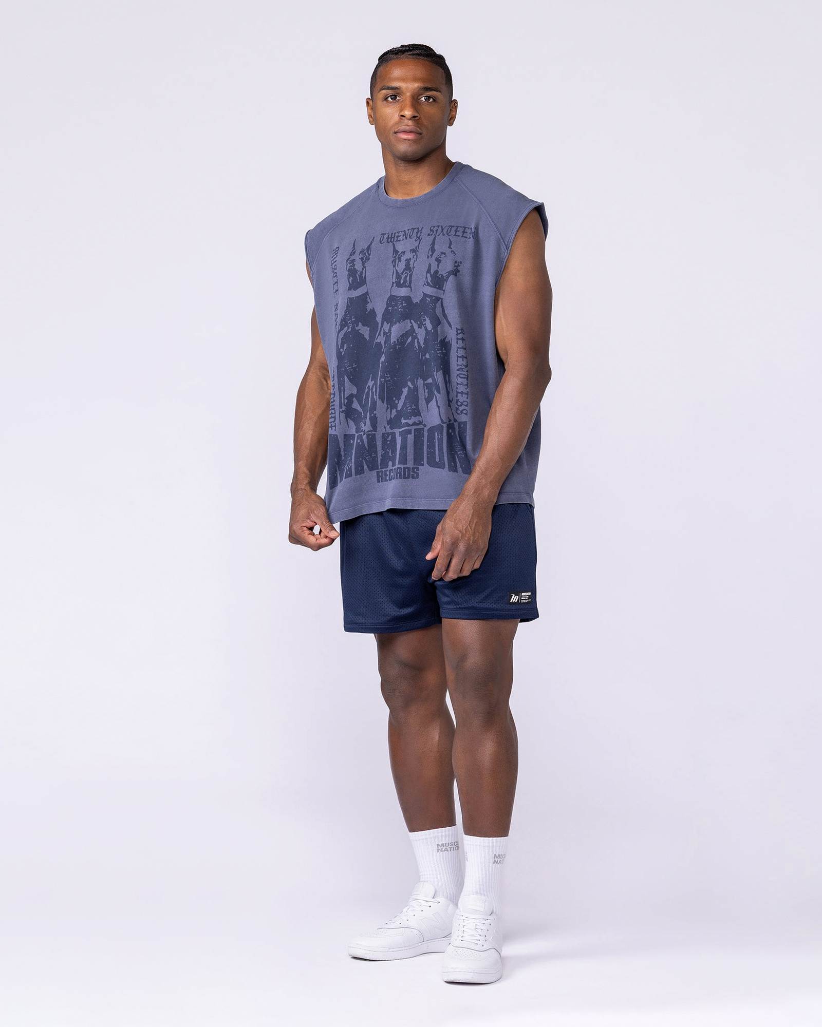 Doberman Vintage Boxy Muscle Tank - Washed Altantis