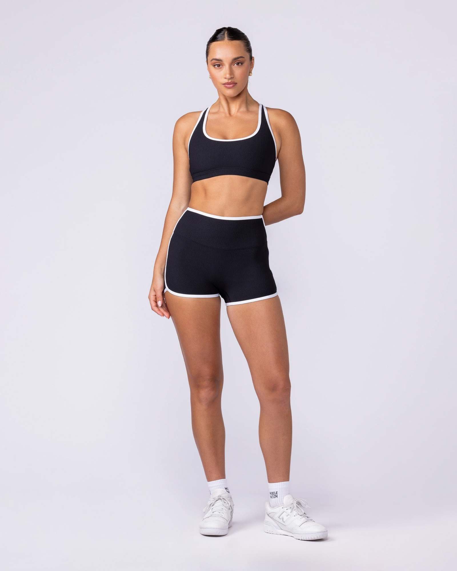 Drew Rib Bra - Black / White