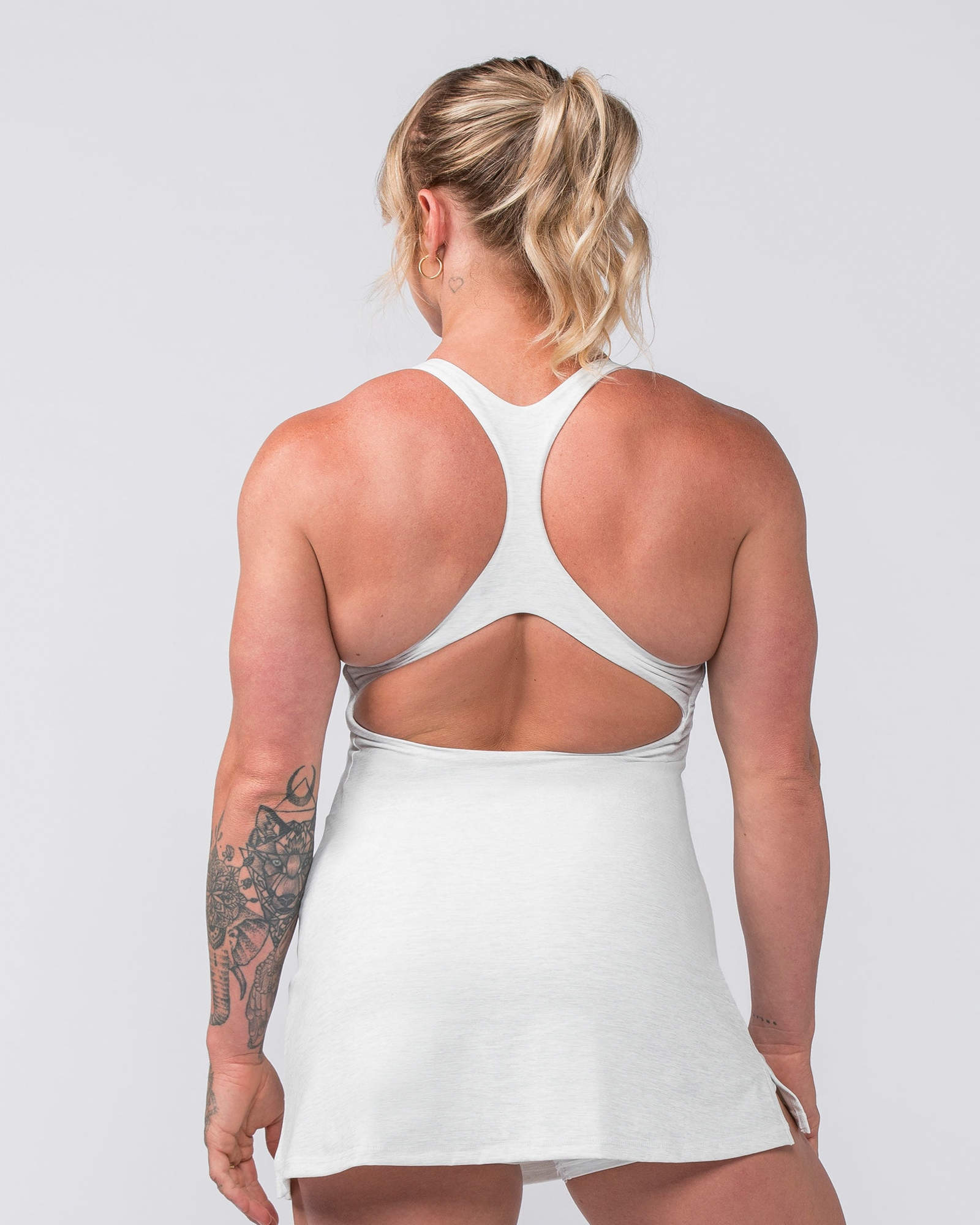 MN x Em King Aura Dress - White Grey Marl