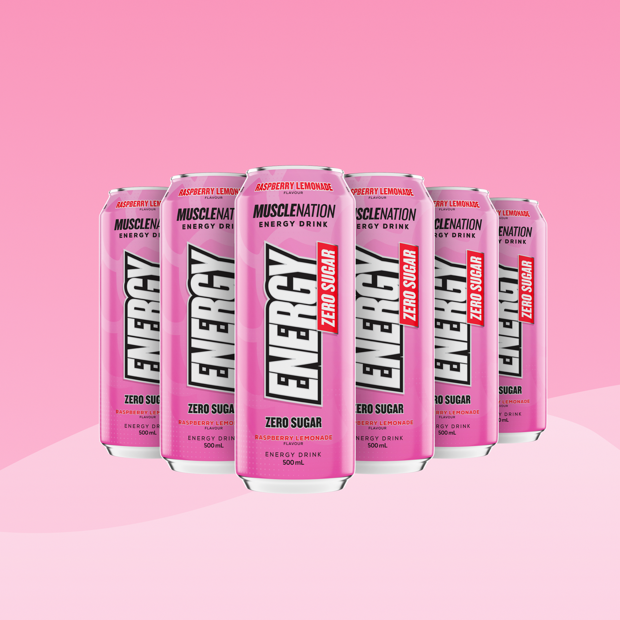 MN ENERGY DRINK Zero Sugar - Raspberry Lemonade 500ml (12 Pack)