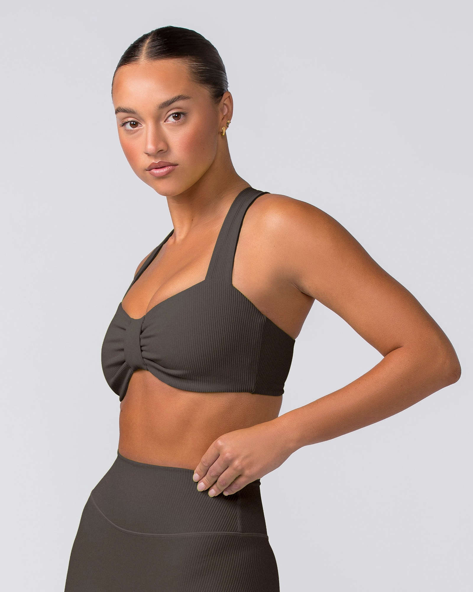 Lush Rib Bralette - Deep Brown