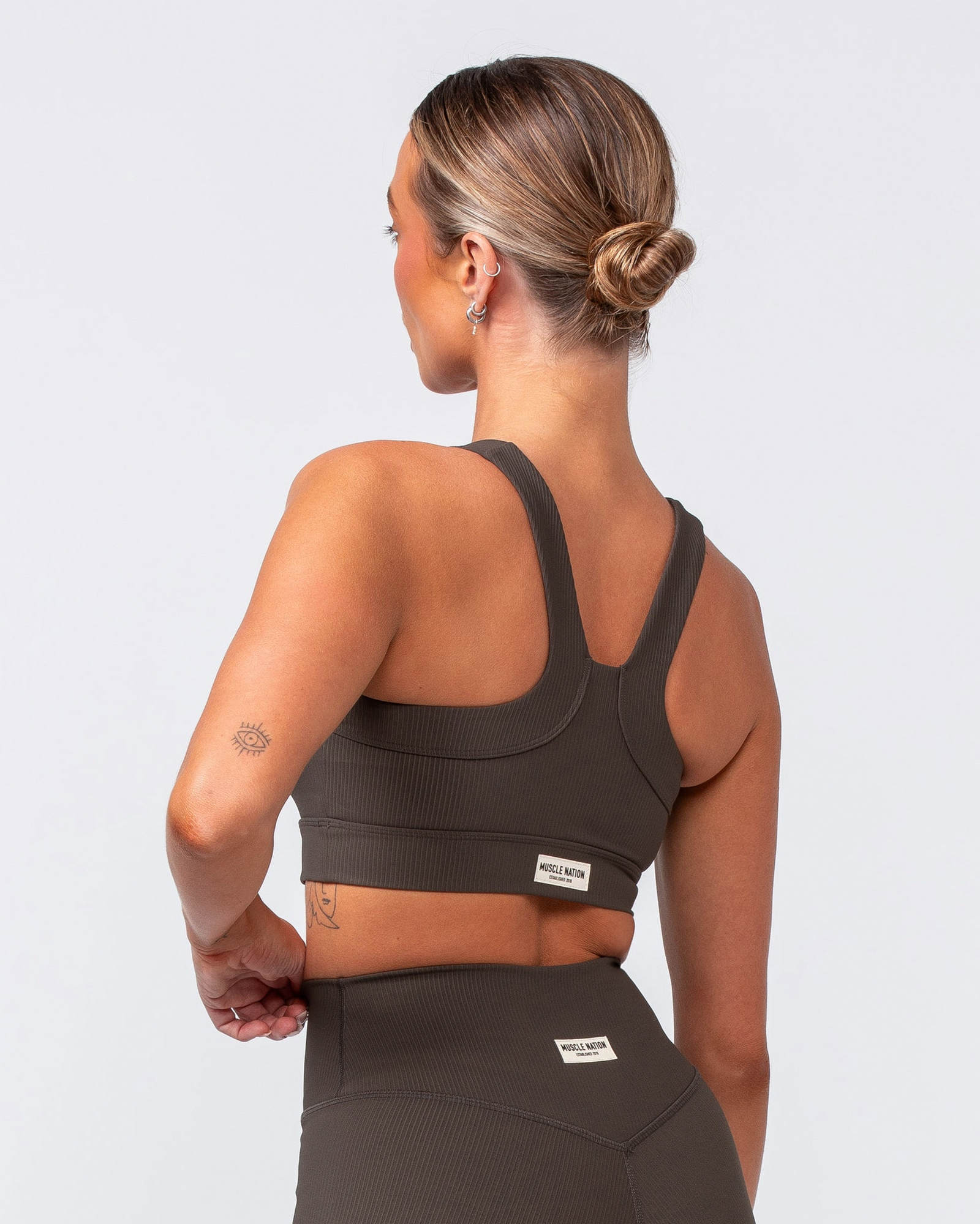 Rebound Rib Bra - Deep Brown