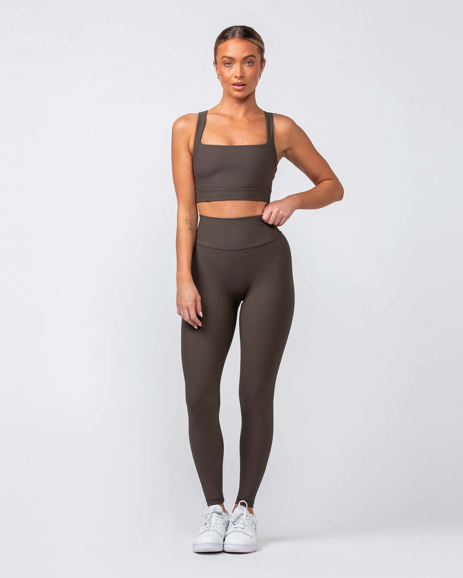 Rebound Rib Bra - Deep Brown