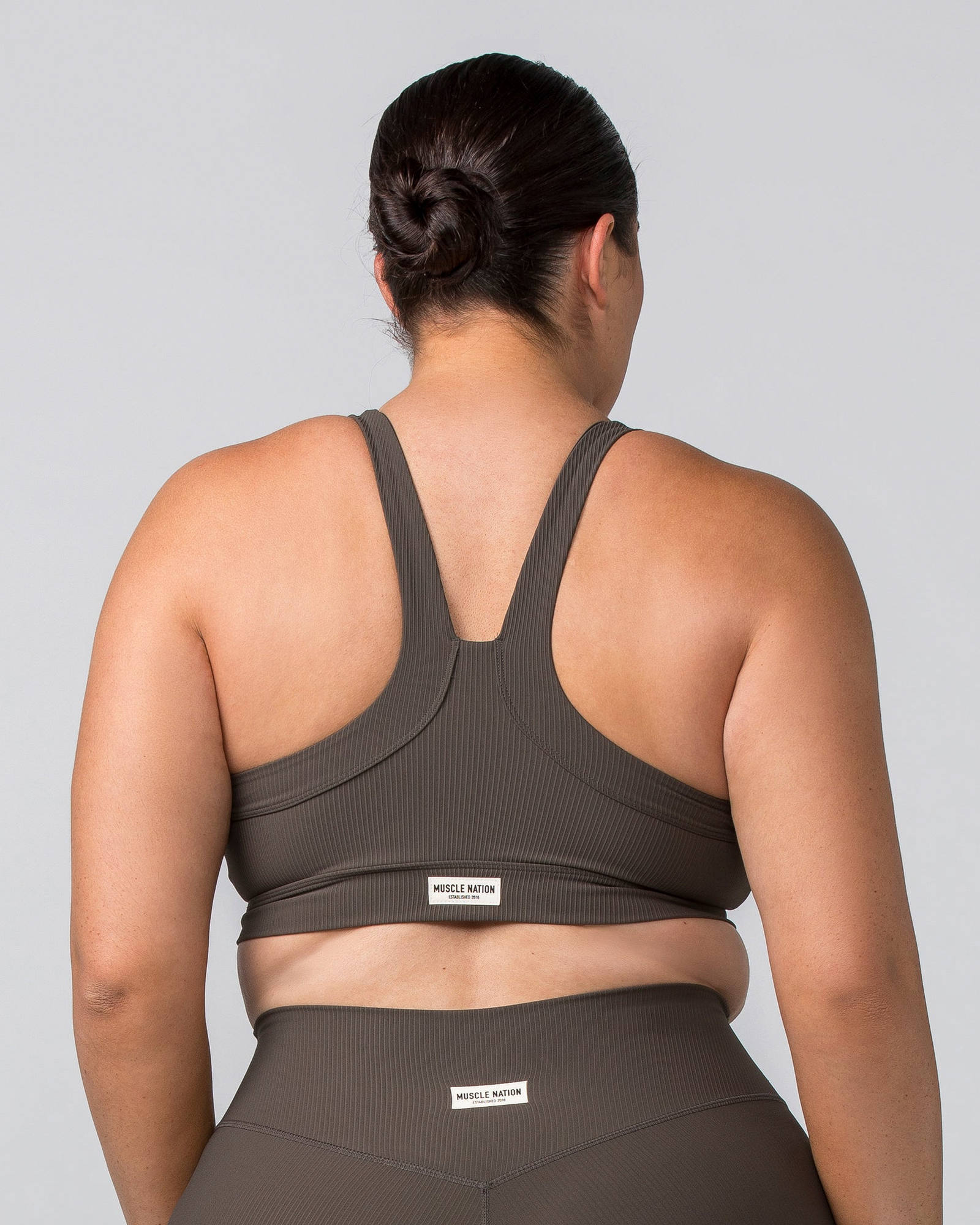 Rebound Rib Bra - Deep Brown
