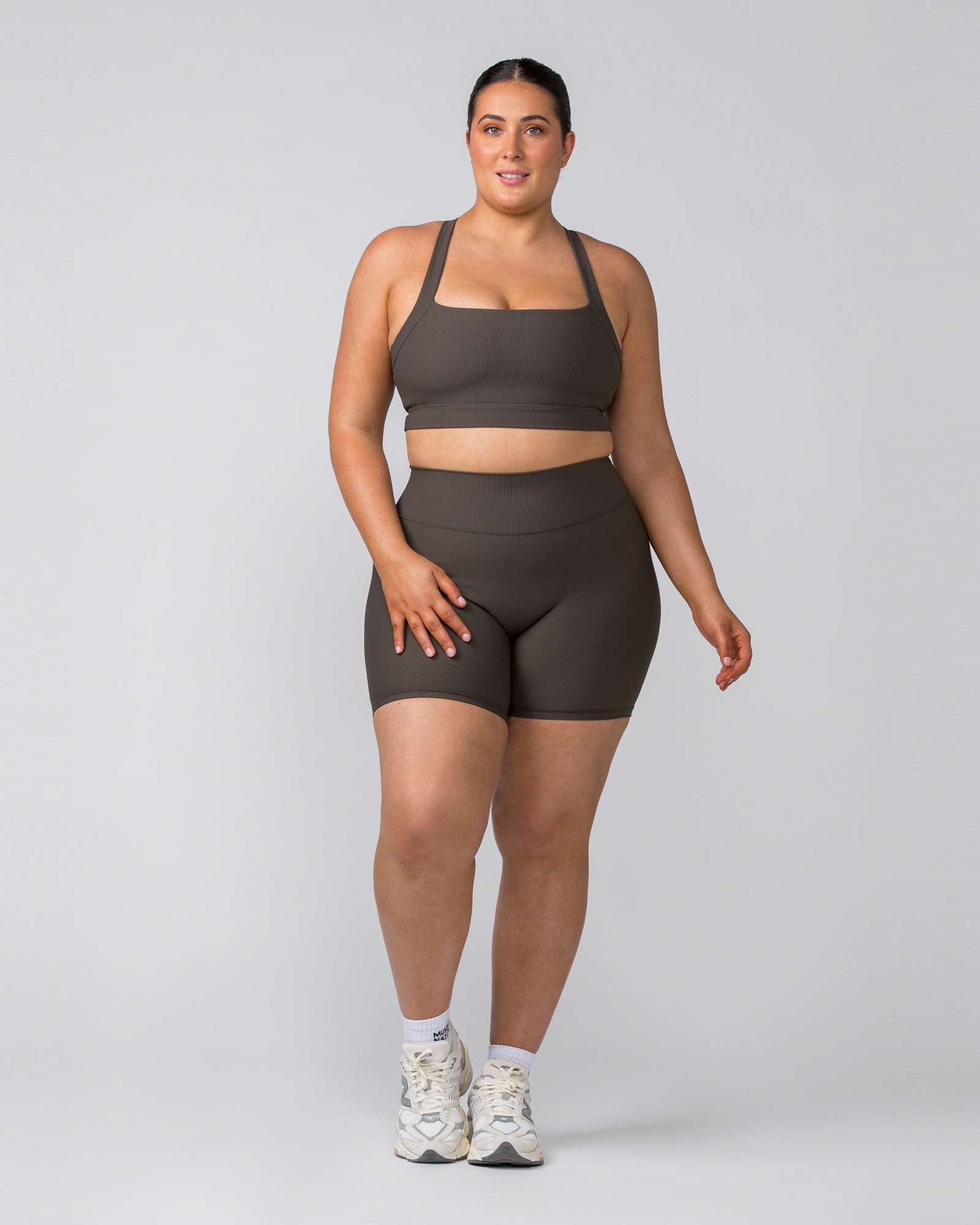 Rebound Rib Bra - Deep Brown