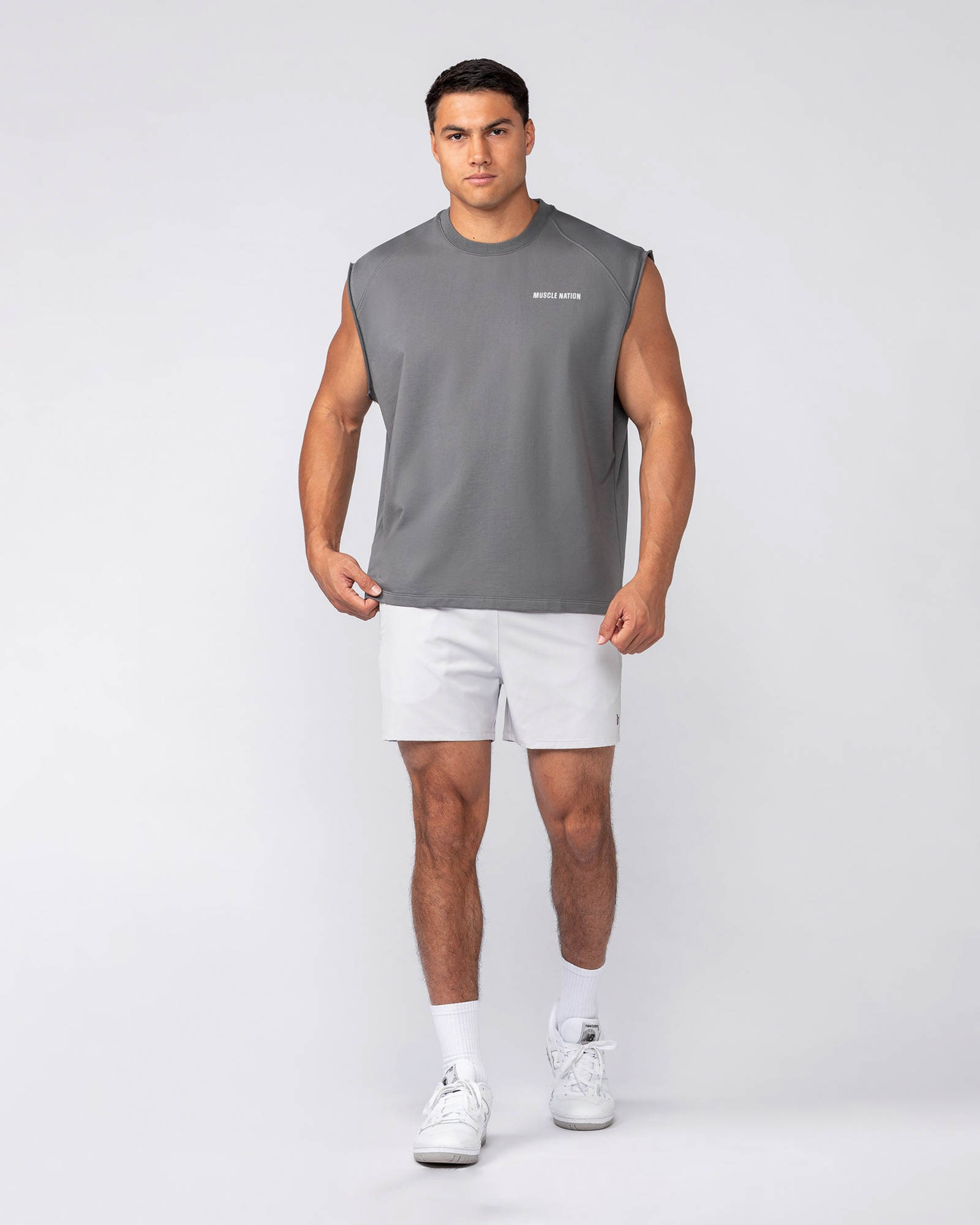 Essential Boxy Muscle Tank - Tornado