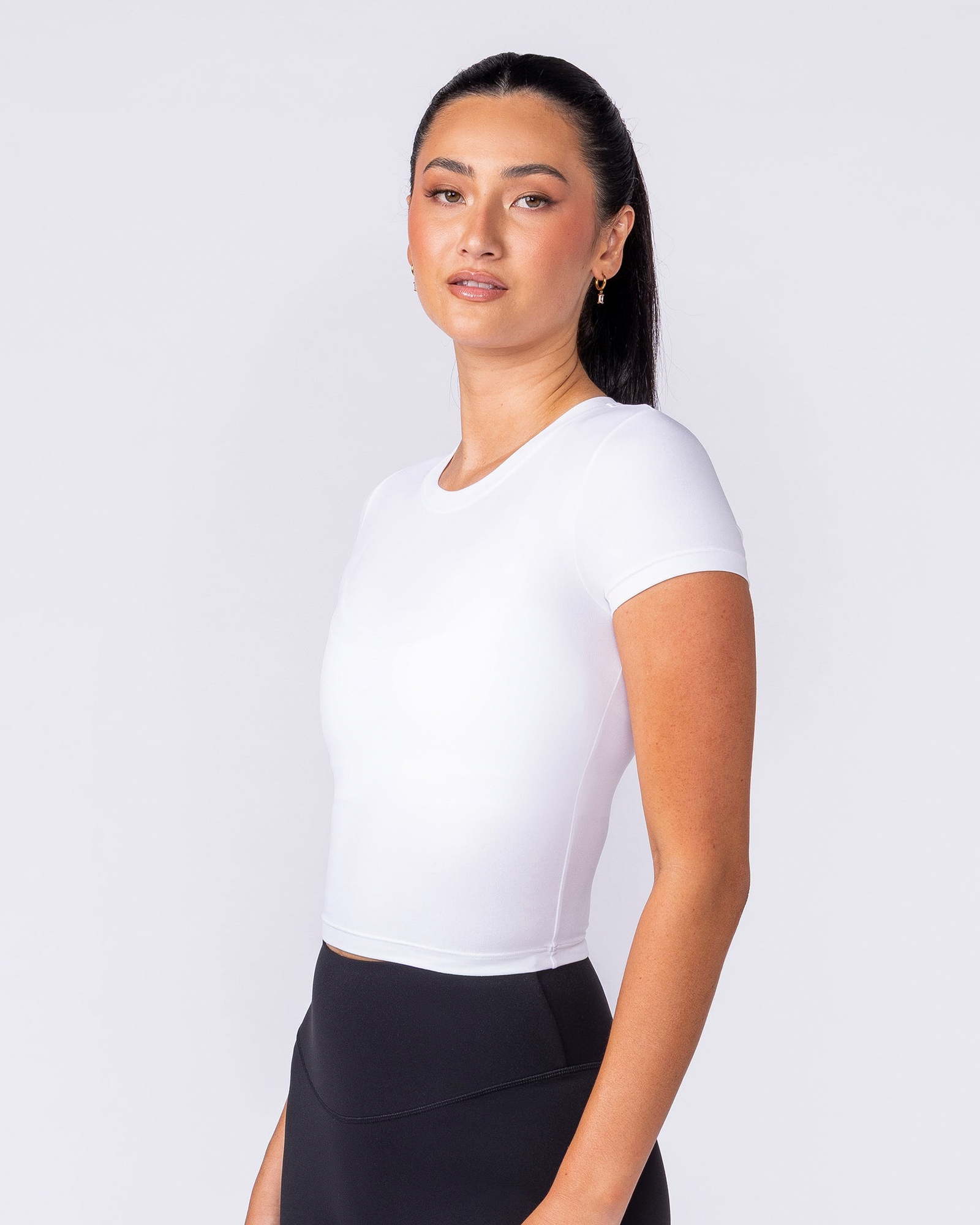 Essential Cropped Tee - White