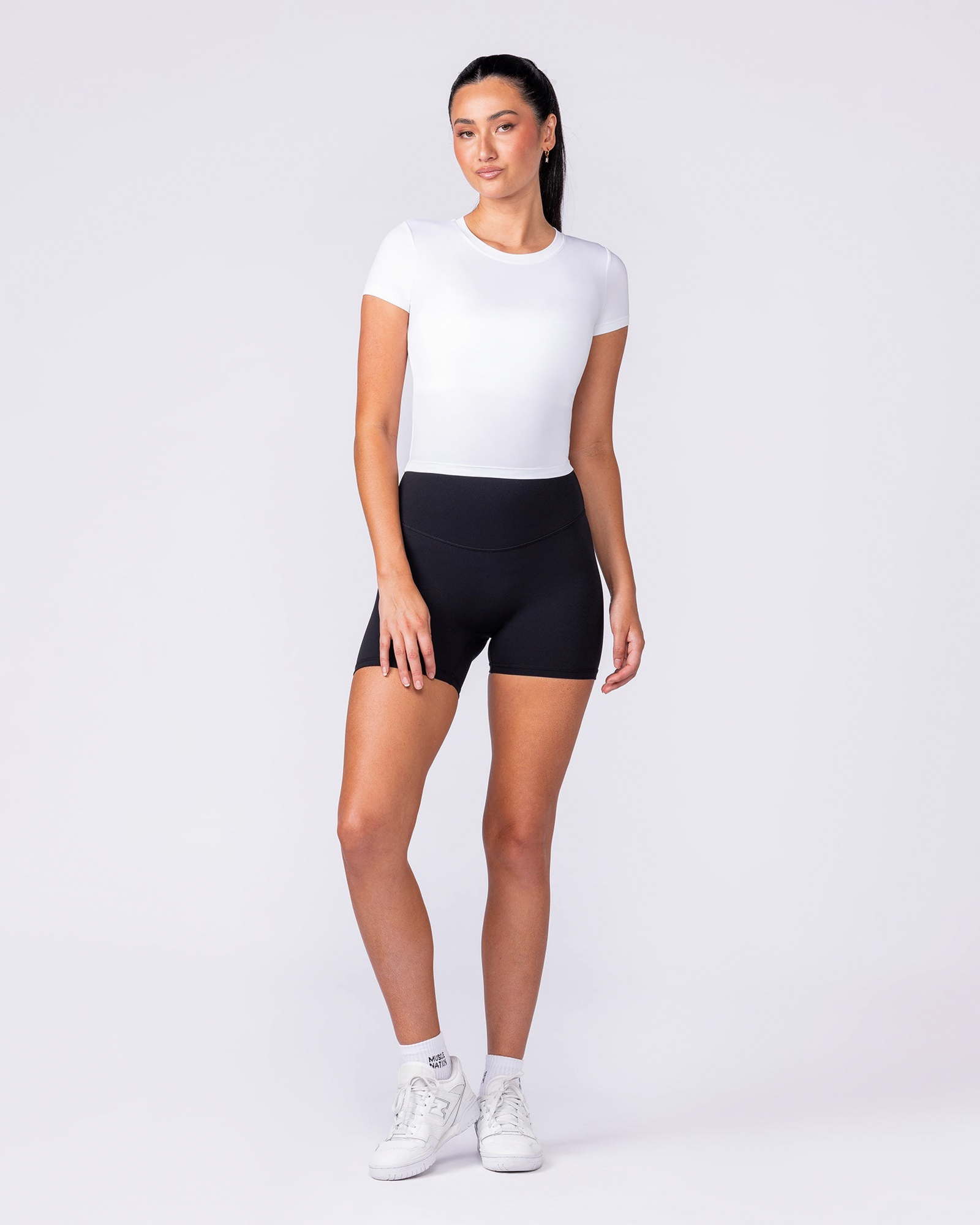 Essential Cropped Tee - White