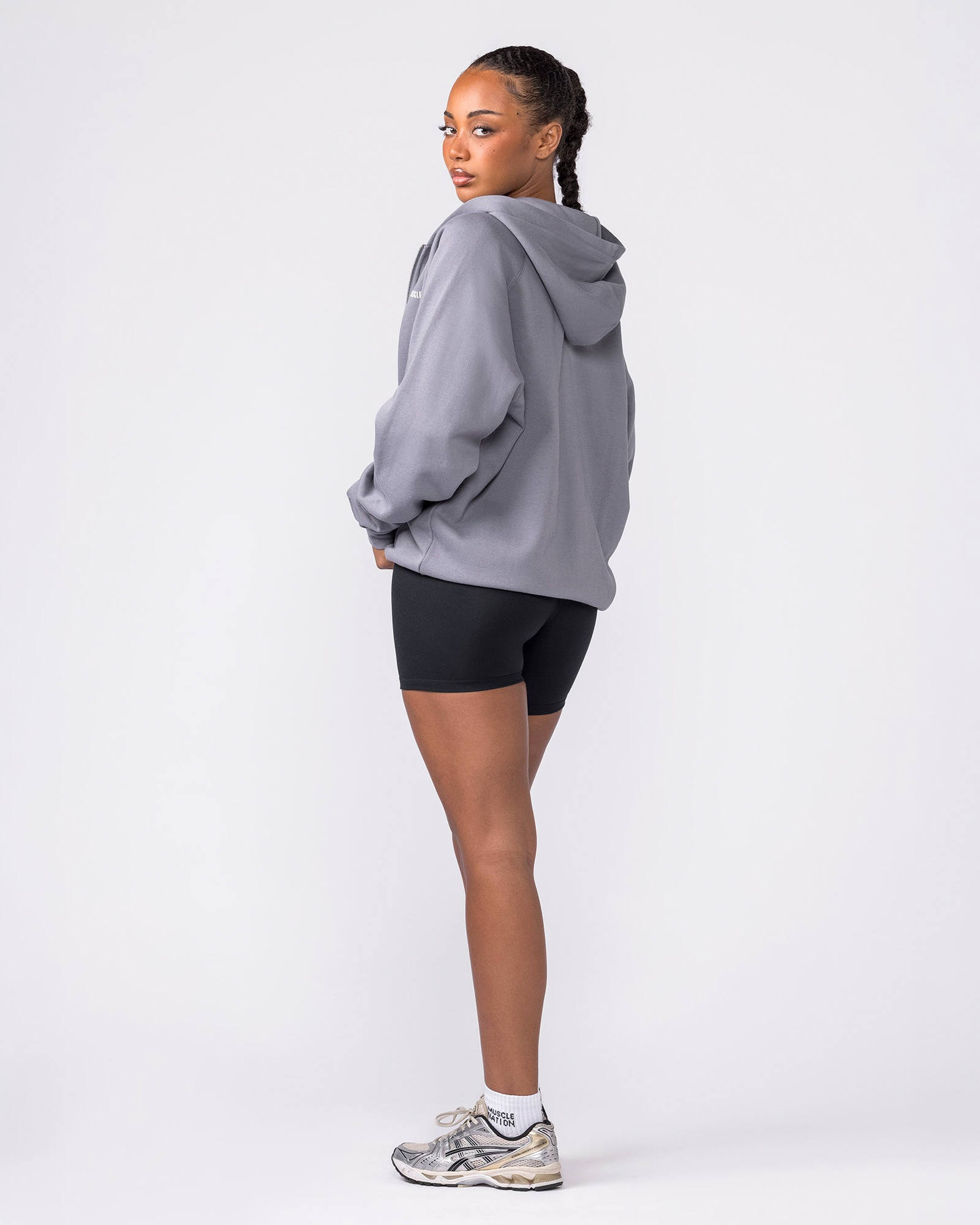 Essential Zip Hoodie - Cement
