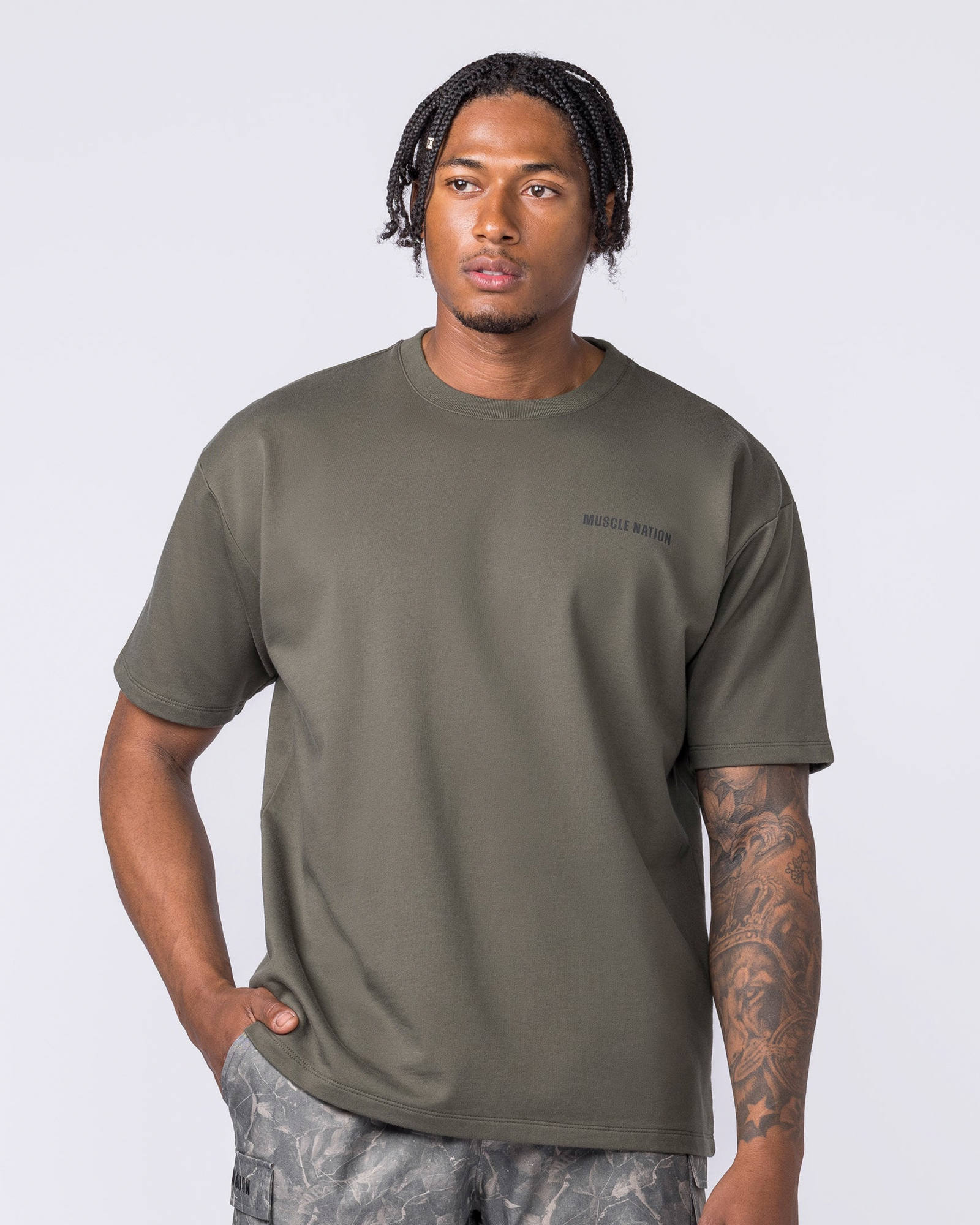 Essential Regular Fit Tee - Dark Khaki