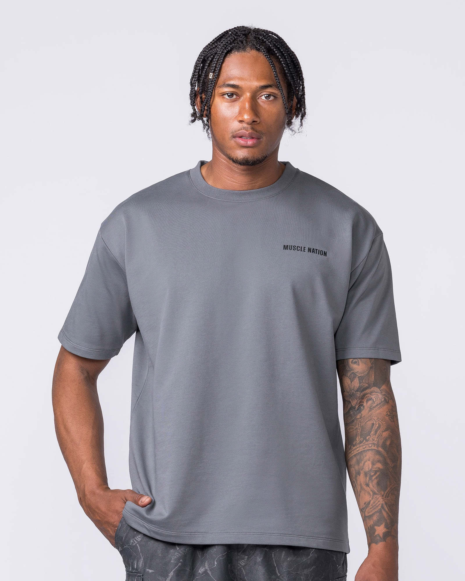 Essential Regular Fit Tee - Mid Grey