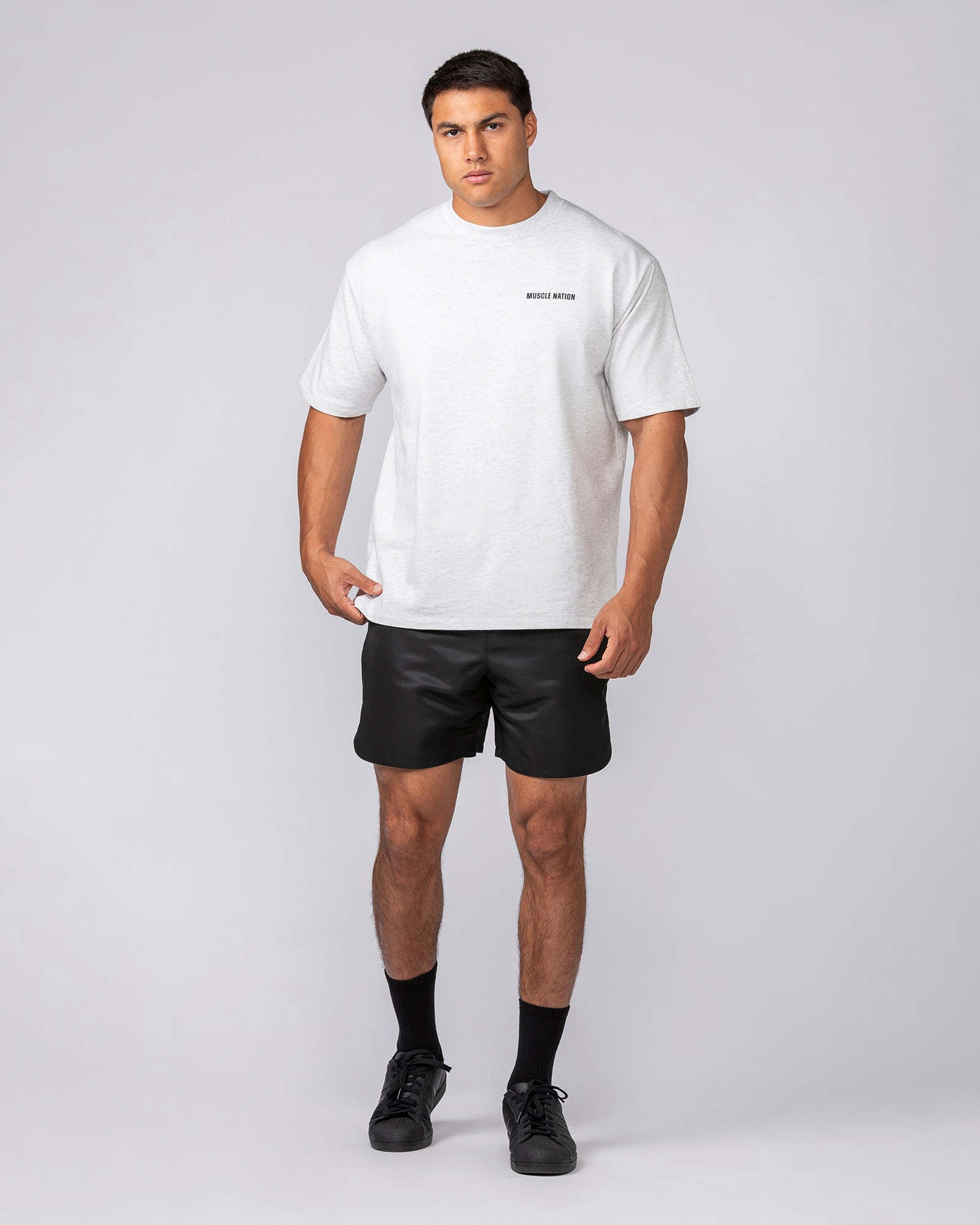 Essential Regular Fit Tee - Snow Grey Marl