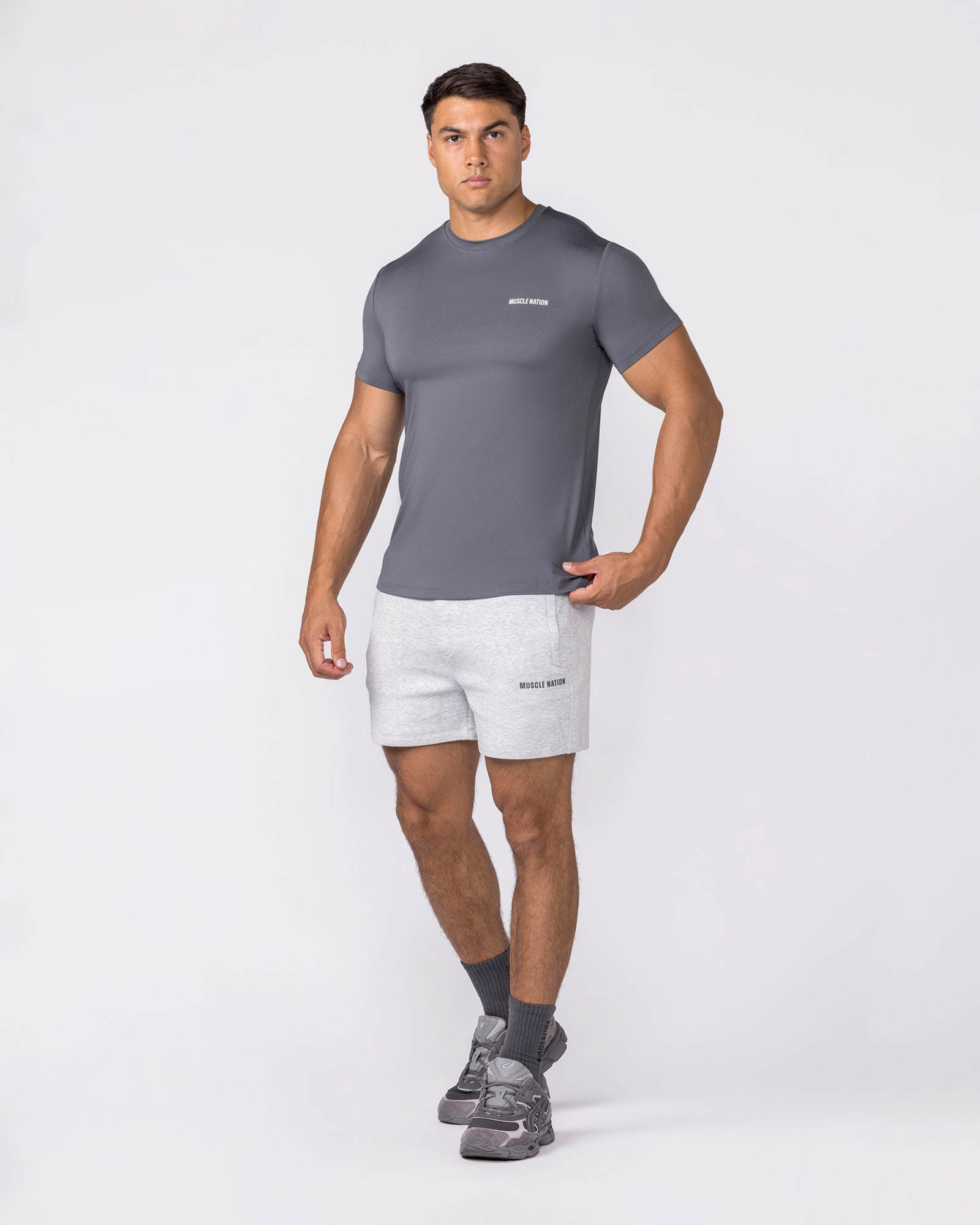 Essential Tech Shorts - Grey Marl