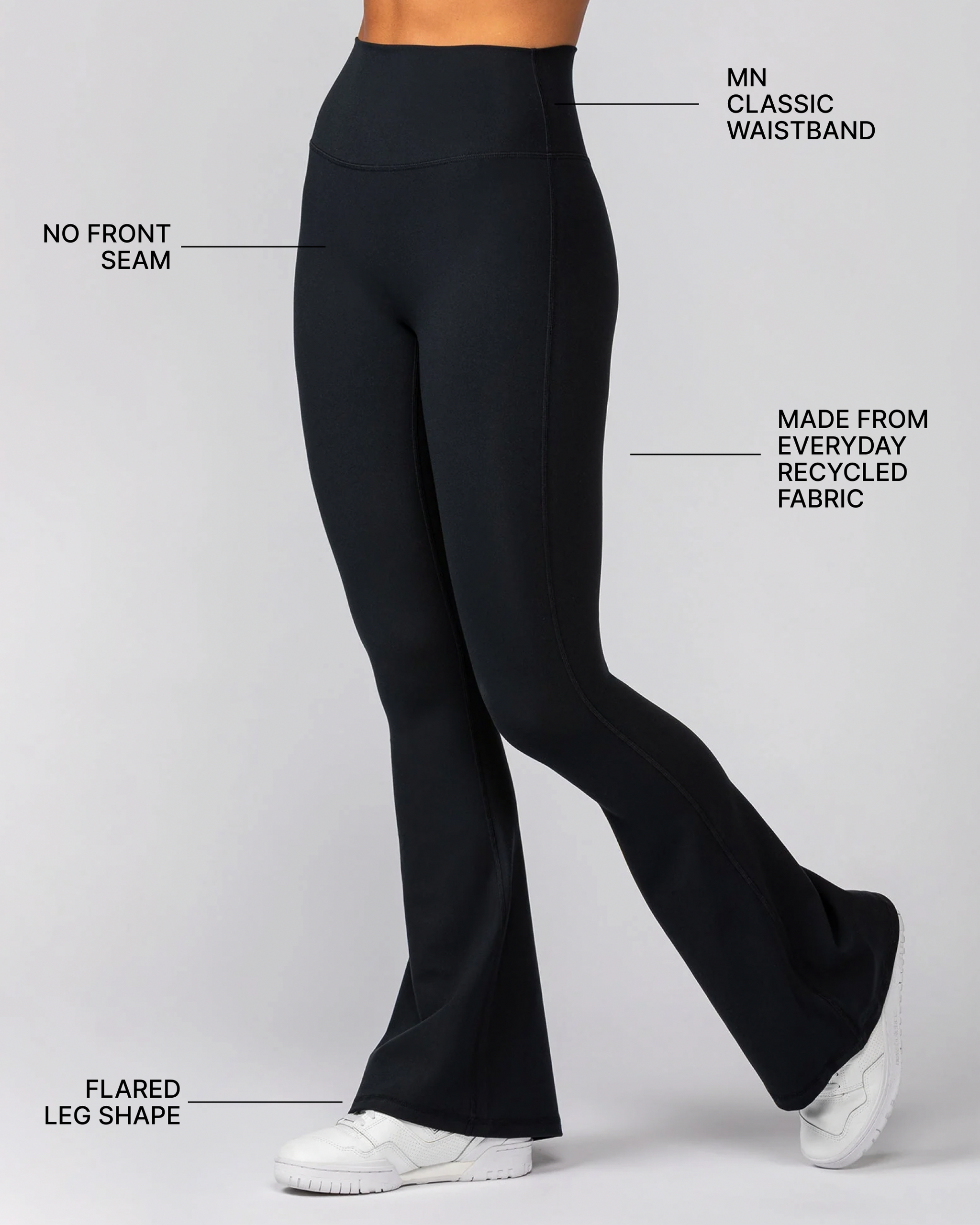 Zero Rise Everyday Flare Leggings - Black