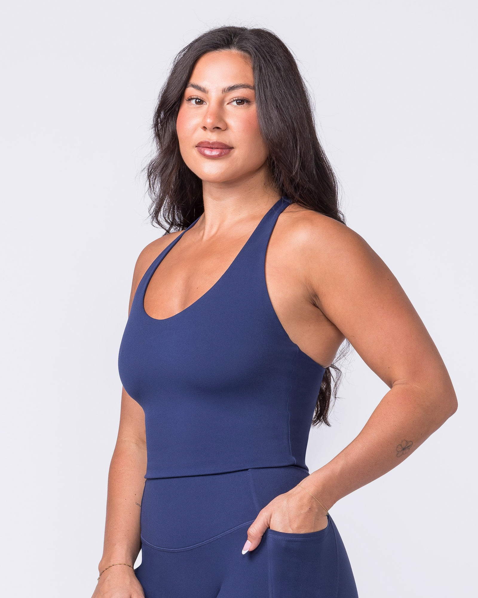 Everyday Form Cropped Tank - Classic Navy