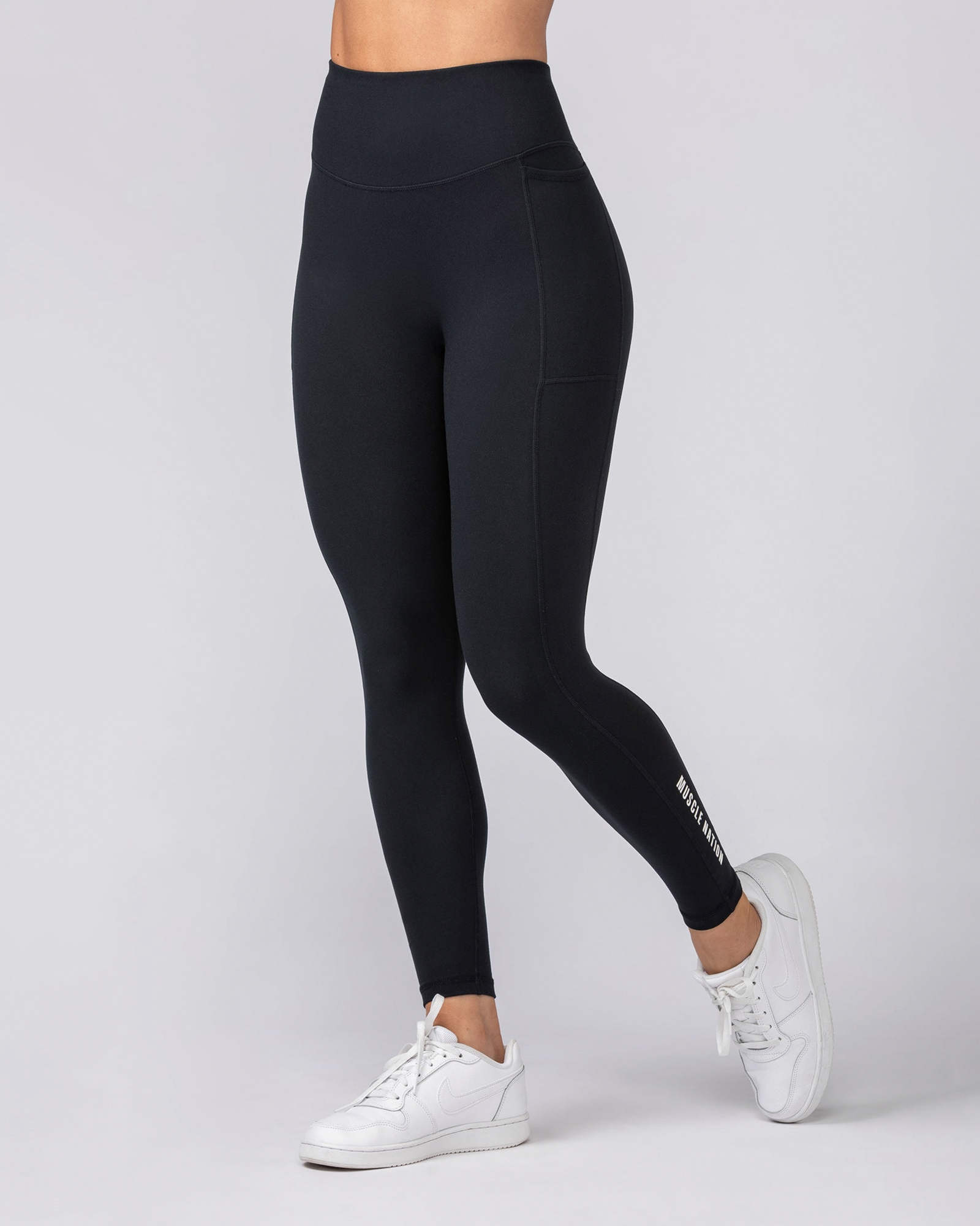 Everyday Pocket Ankle Length Leggings - Black