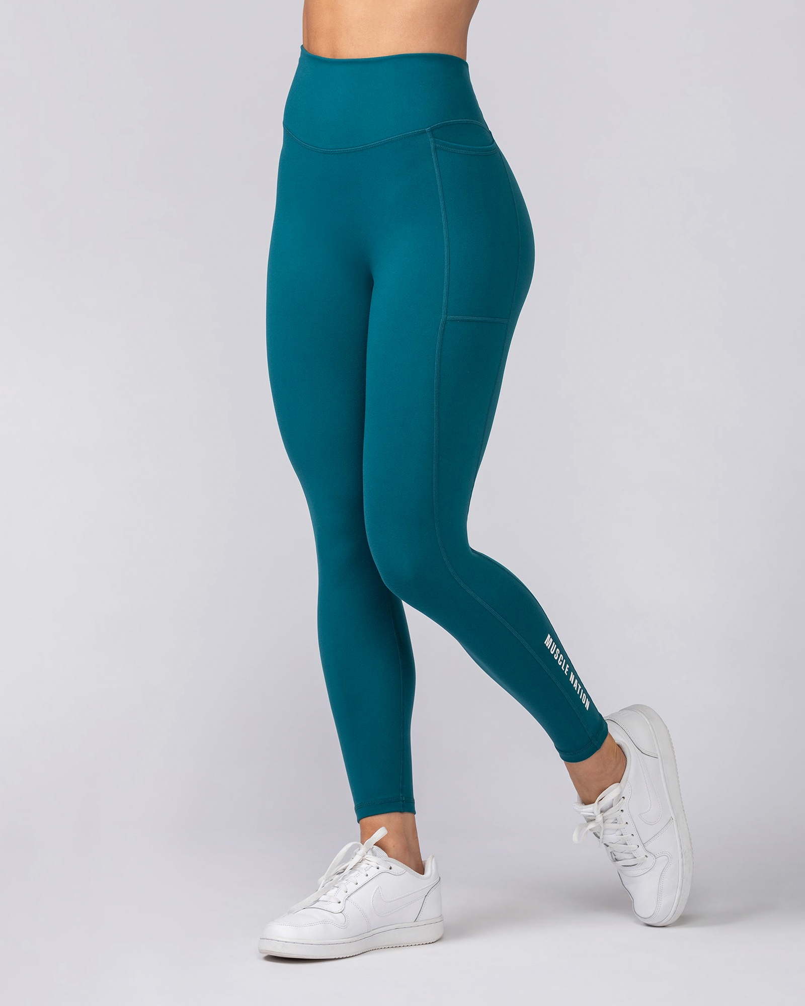 Everyday Pocket Ankle Length Leggings - Deep Teal
