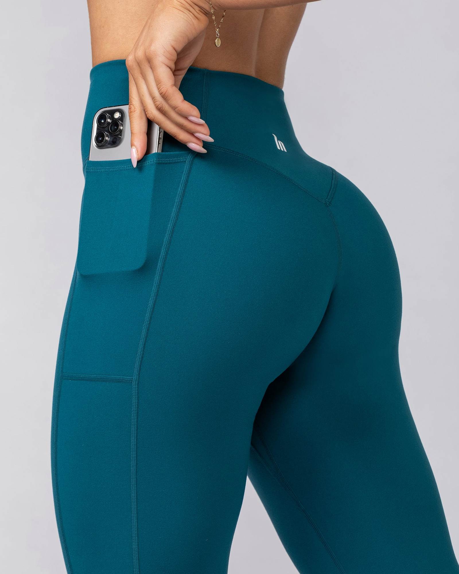 Everyday Pocket Ankle Length Leggings - Deep Teal