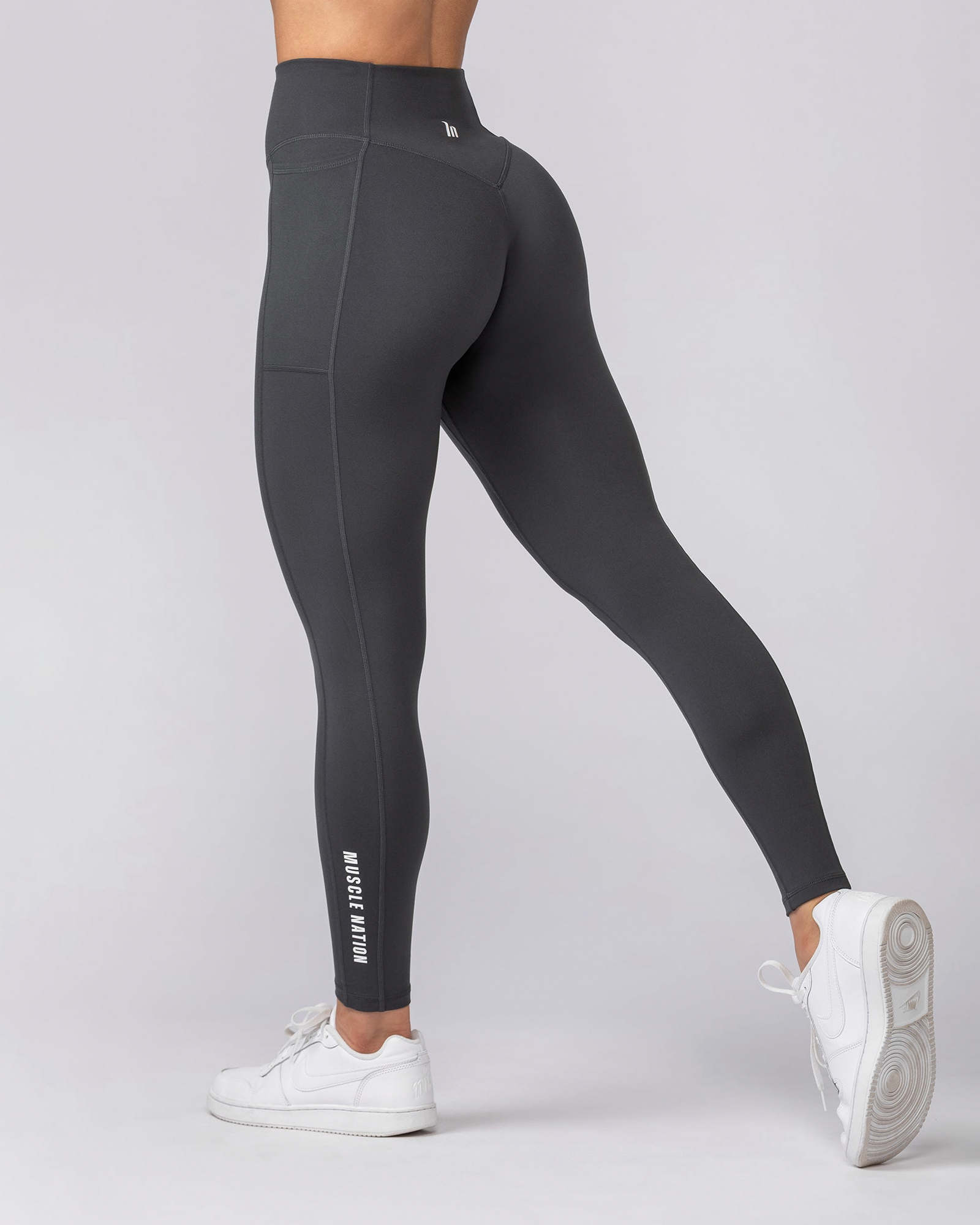Everyday Pocket Ankle Length Leggings - Granite