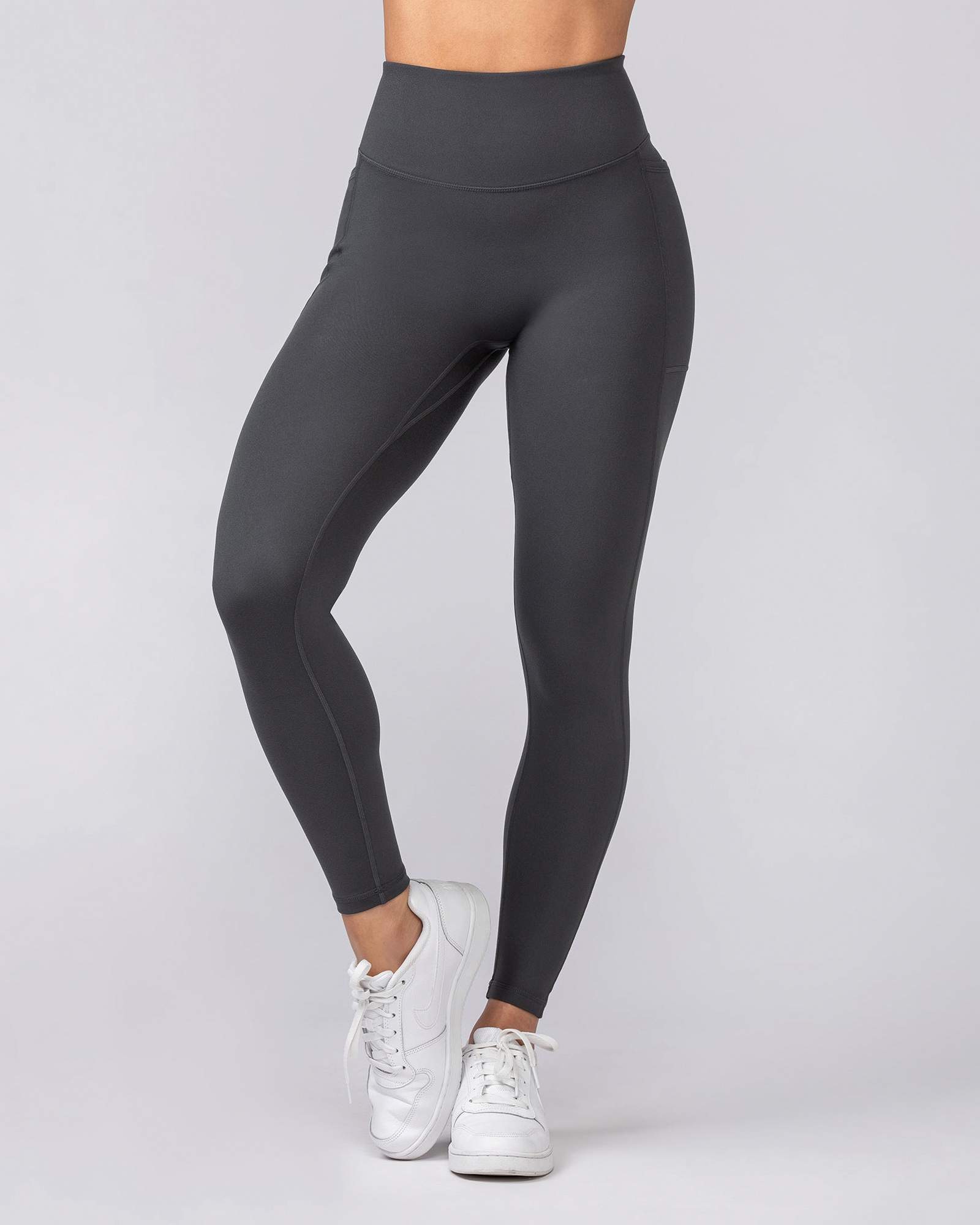 Everyday Pocket Ankle Length Leggings - Granite